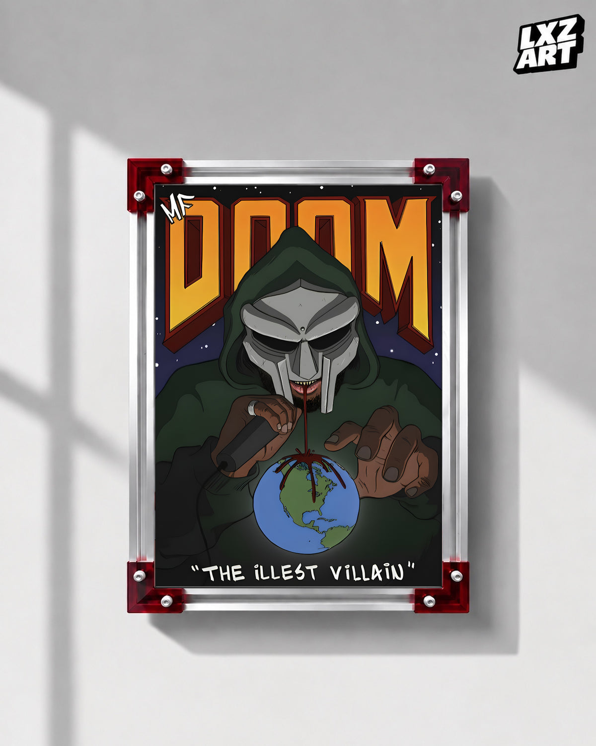 MF DOOM The Illest Villain Poster | Unframed Bedroom Wall Art — LXZART display 1; frame not included