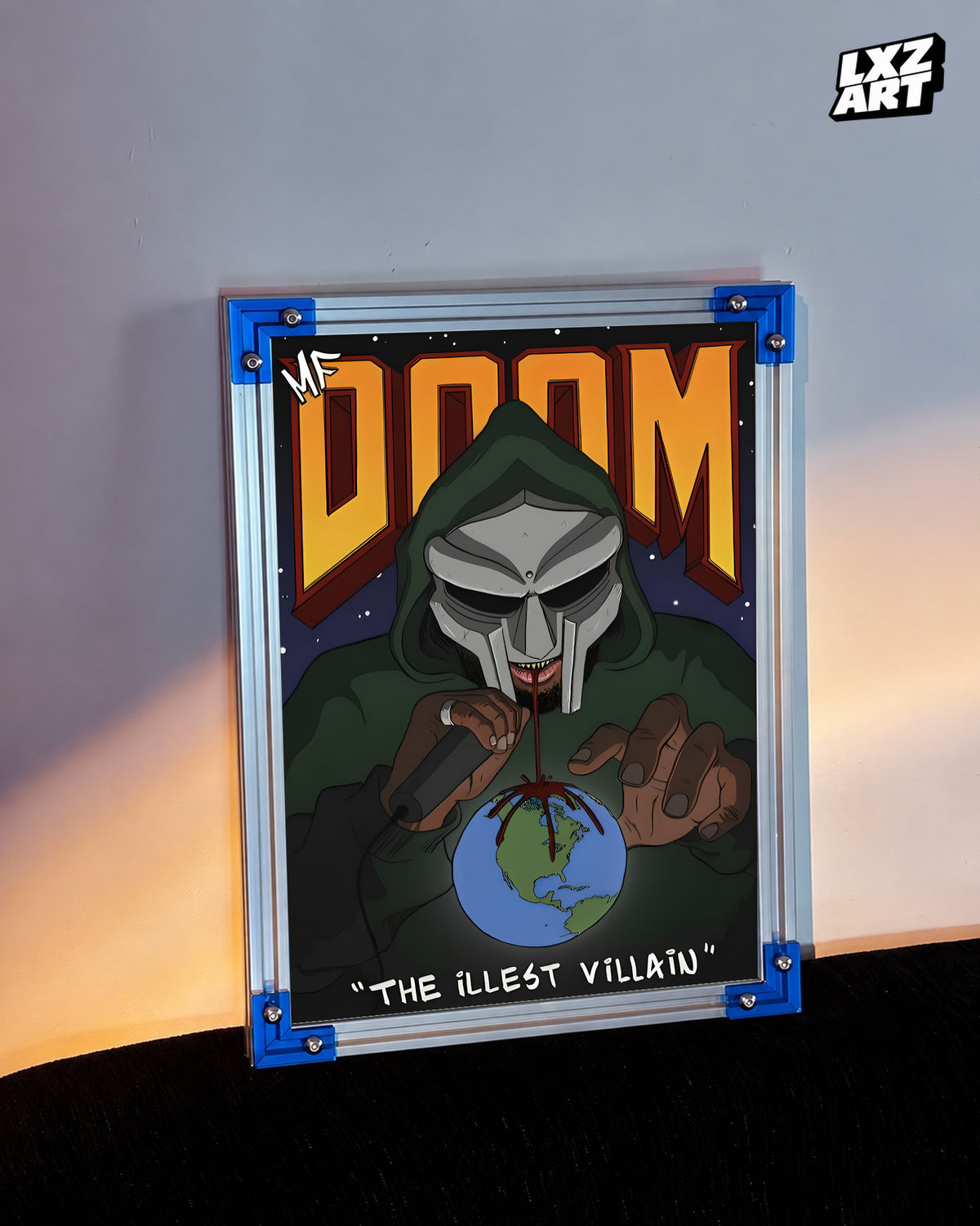MF DOOM The Illest Villain Poster | Unframed Bedroom Wall Art — LXZART display 3; frame not included