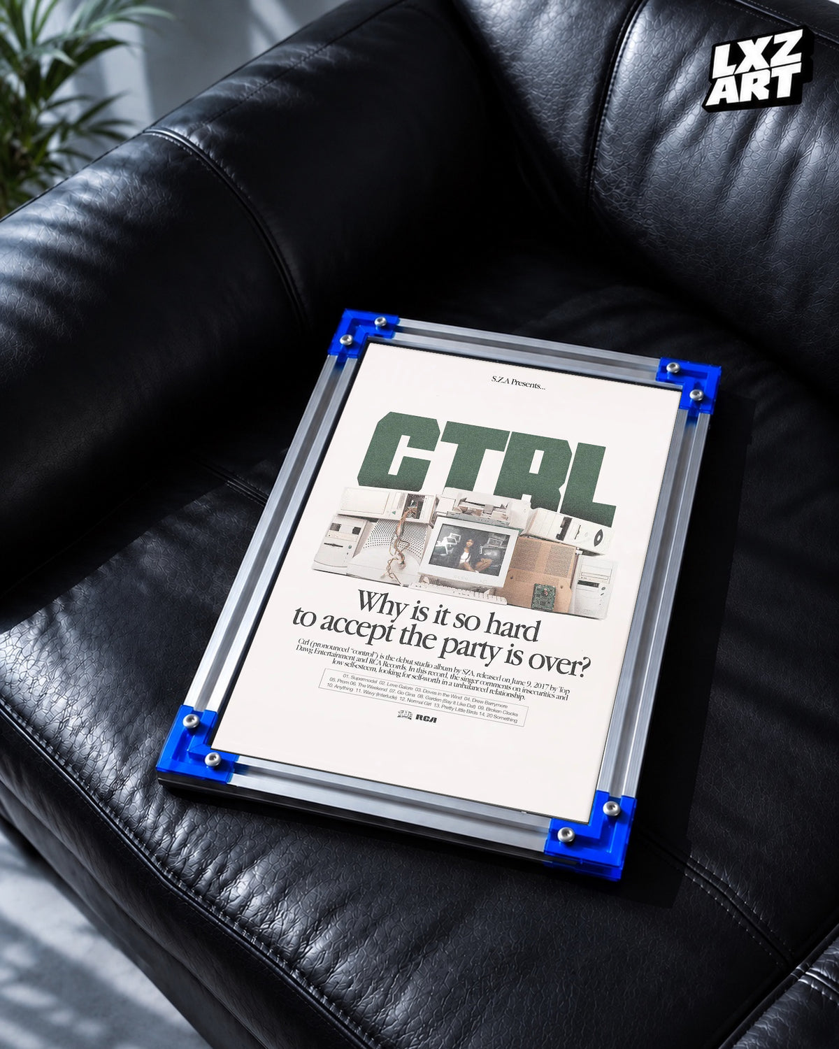 SZA Ctrl Typography Poster | Unframed Bedroom Wall Art — LXZART display 2; frame not included