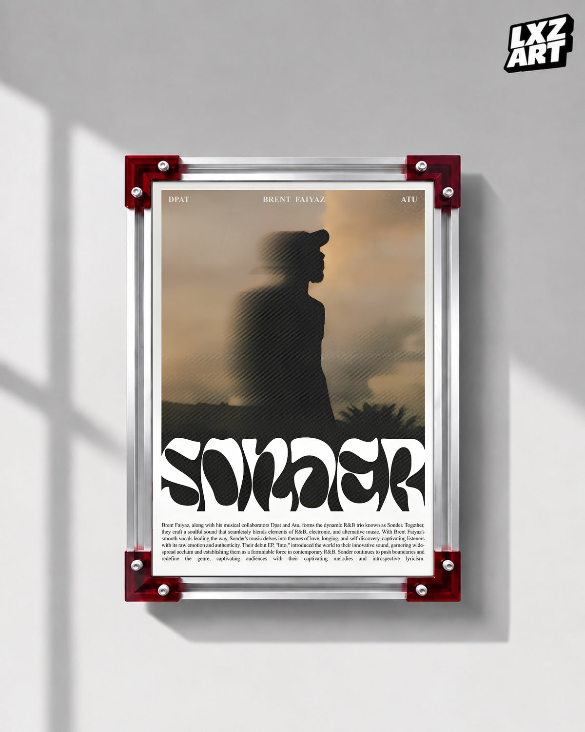 Brent Faiyaz Sonder Poster | Unframed Bedroom Wall Art — LXZART display 1; frame not included
