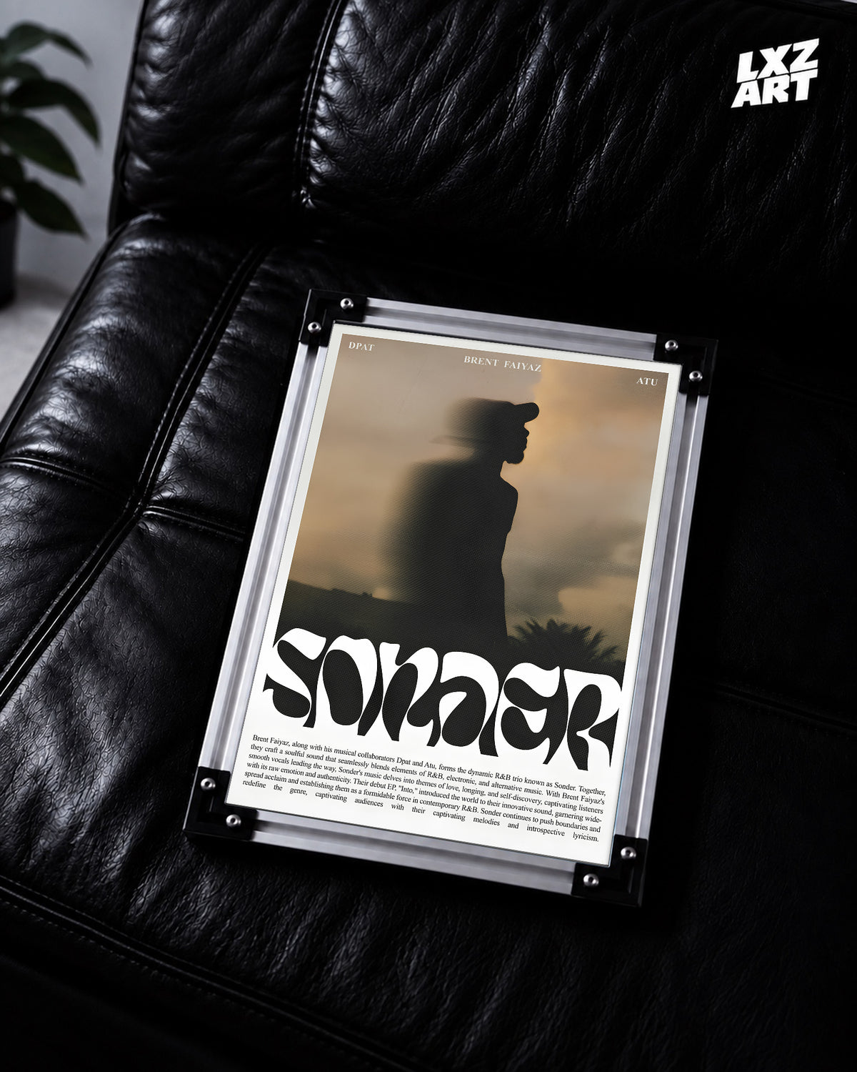 Brent Faiyaz Sonder Poster | Unframed Bedroom Wall Art — LXZART display 2; frame not included