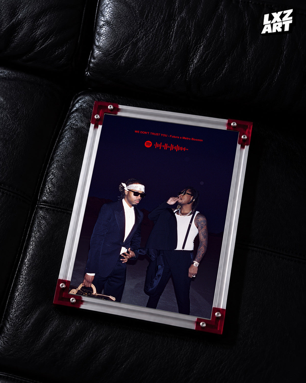 Future & Metro Boomin WE DON’T TRUST YOU Poster | Unframed Hip Hop Wall Art — LXZART display 2; frame not included