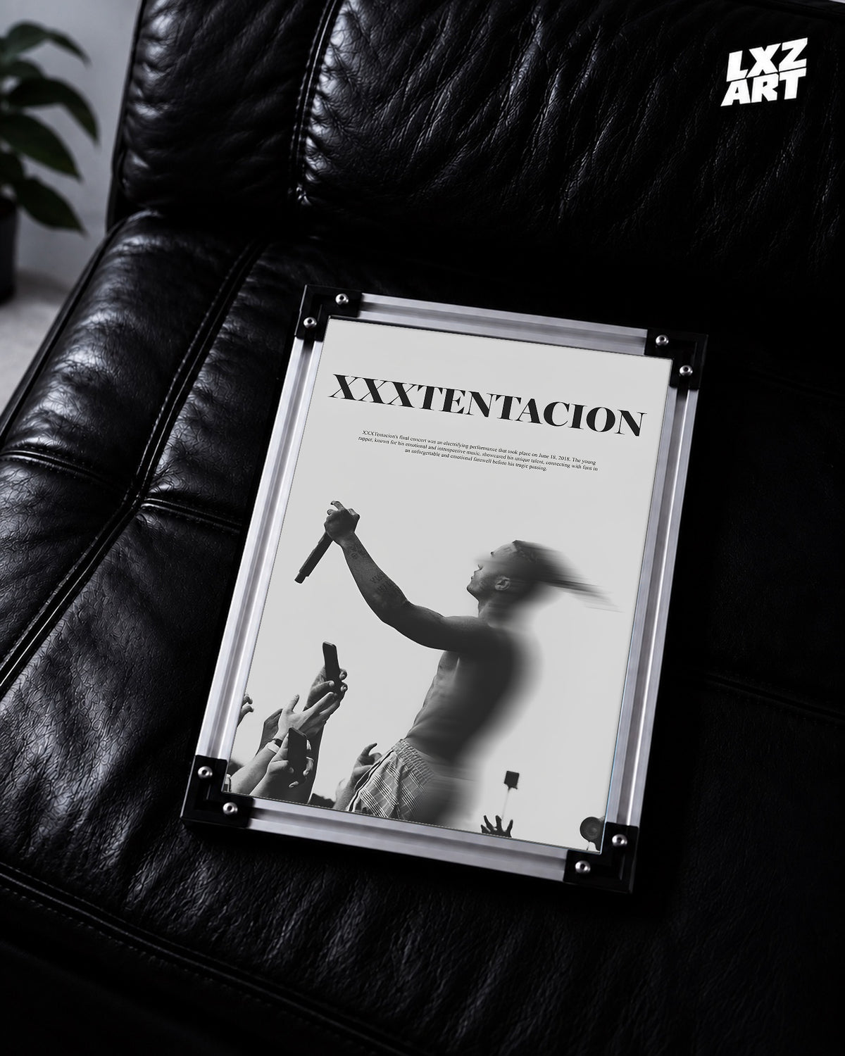 XXXTENTACION Performance Poster | Unframed Bedroom Wall Art — LXZART display 2; frame not included