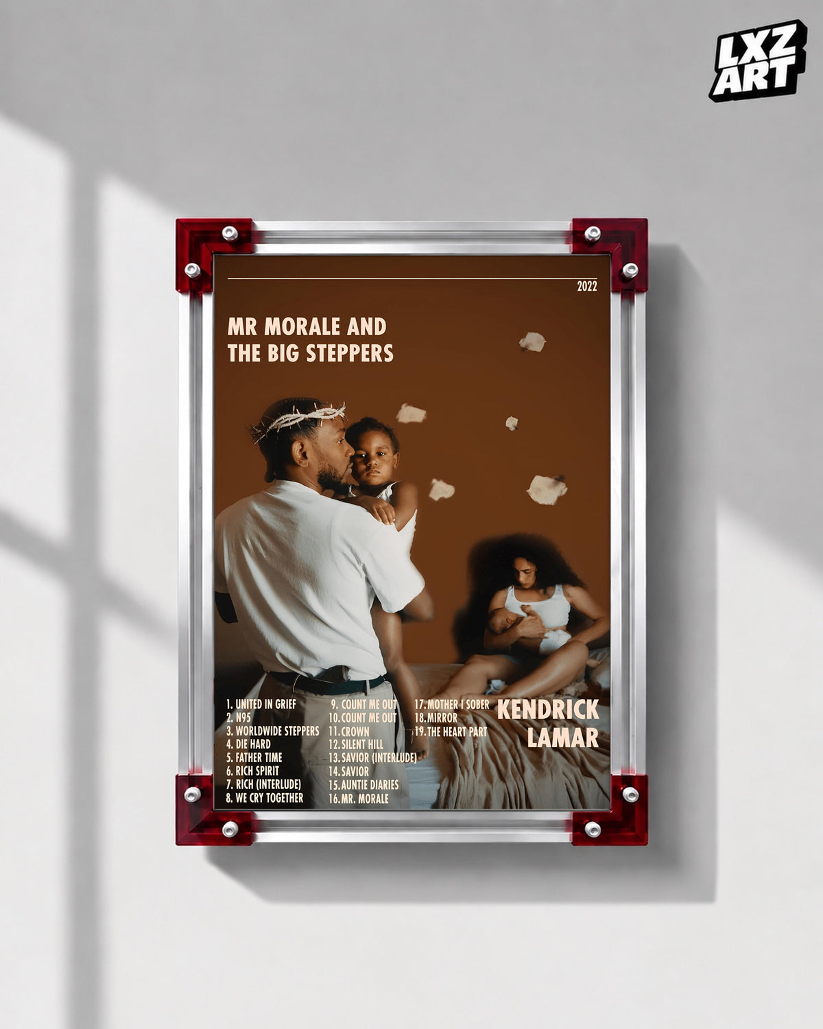 Kendrick Lamar Mr. Morale & The Big Steppers Poster | Unframed Hip Hop Wall Art — LXZART display 1; frame not included
