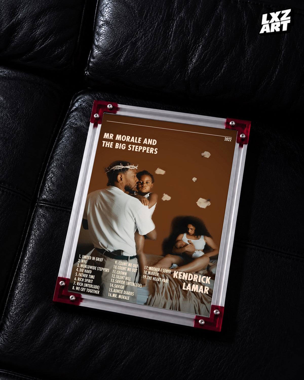 Kendrick Lamar Mr. Morale & The Big Steppers Poster | Unframed Hip Hop Wall Art — LXZART display 2; frame not included