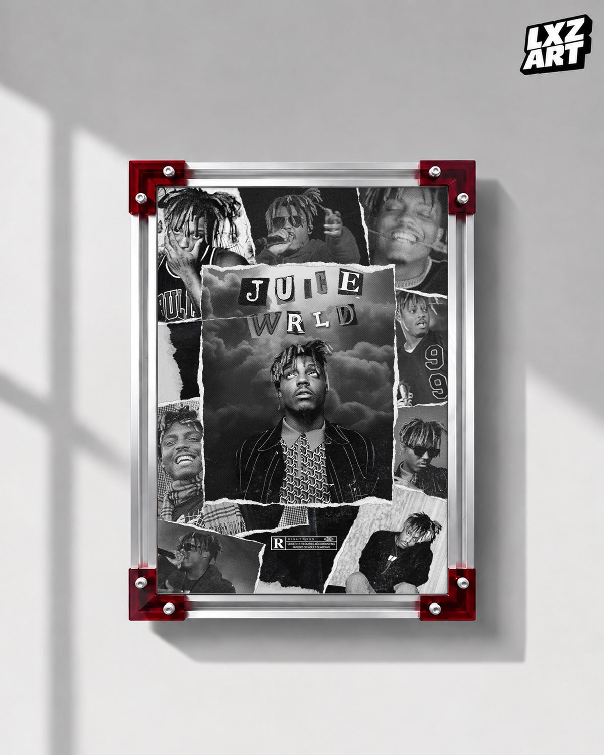 Juice WRLD Collage Poster | Unframed Bedroom Wall Art — LXZART display 1; frame not included