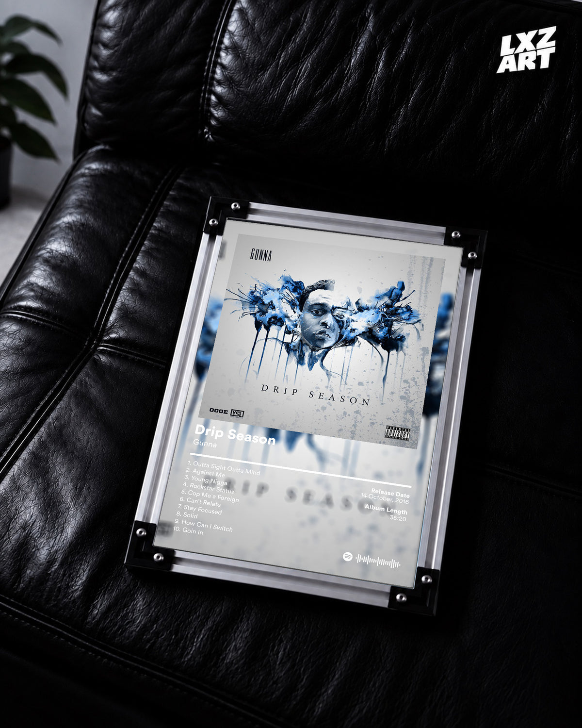 Gunna 'Drip Season' Album Poster — LXZART display 2; frame not included