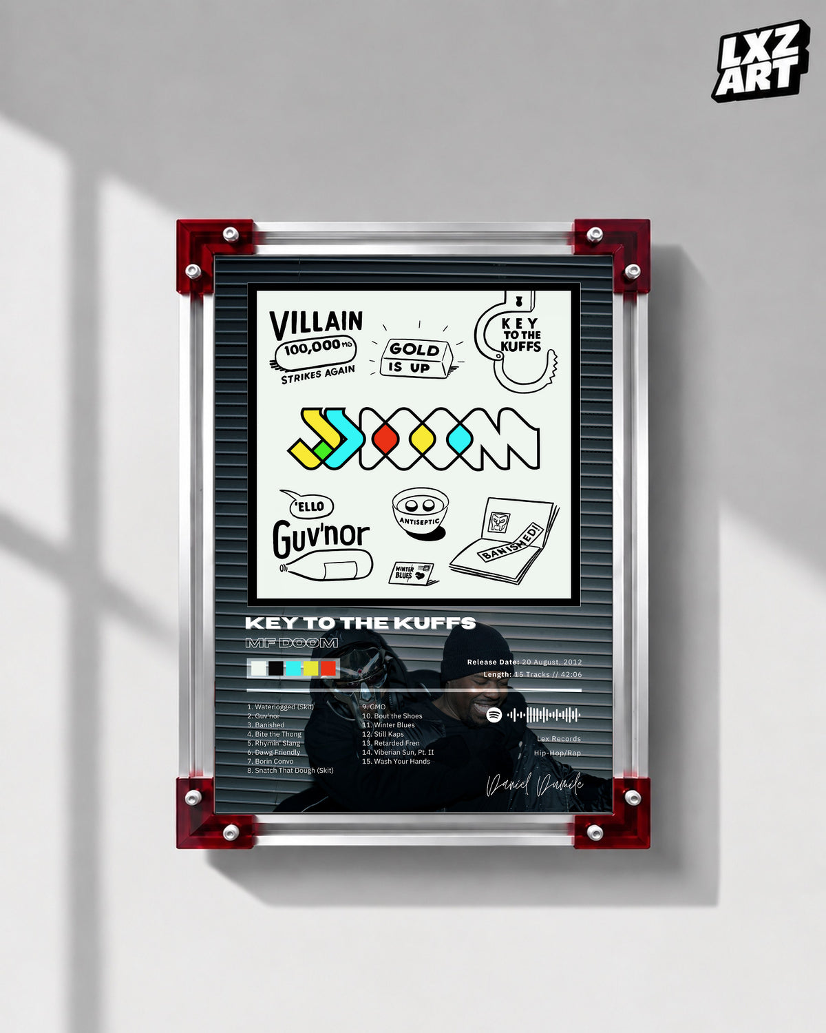 JJ DOOM Key to the Kuffs Poster | Unframed Bedroom Wall Art — LXZART display 1; frame not included