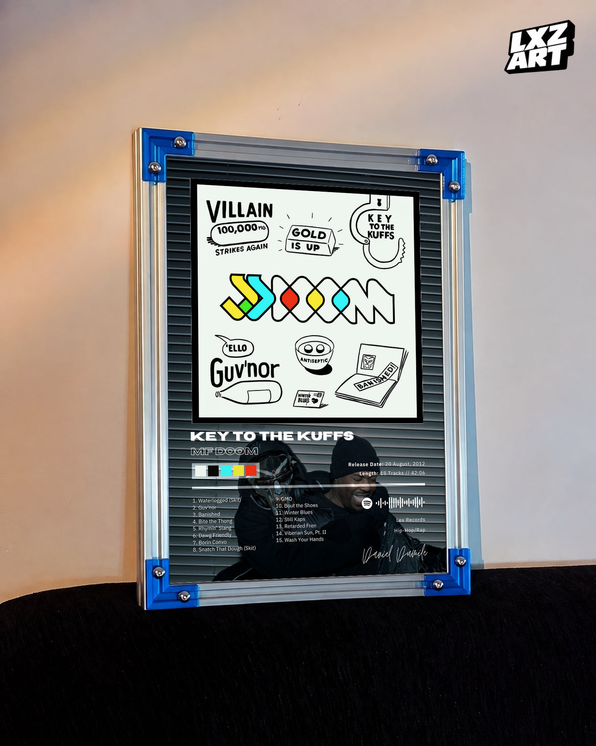 JJ DOOM Key to the Kuffs Poster | Unframed Bedroom Wall Art — LXZART display 3; frame not included