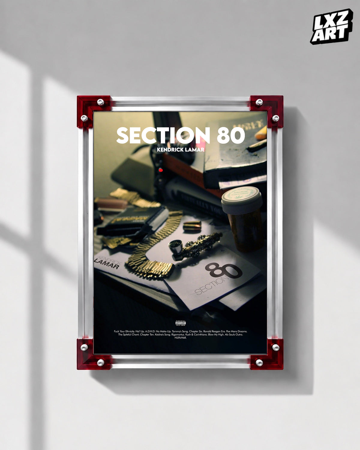 Kendrick Lamar Section.80 Poster | Unframed Hip Hop Wall Art — LXZART display 1; frame not included