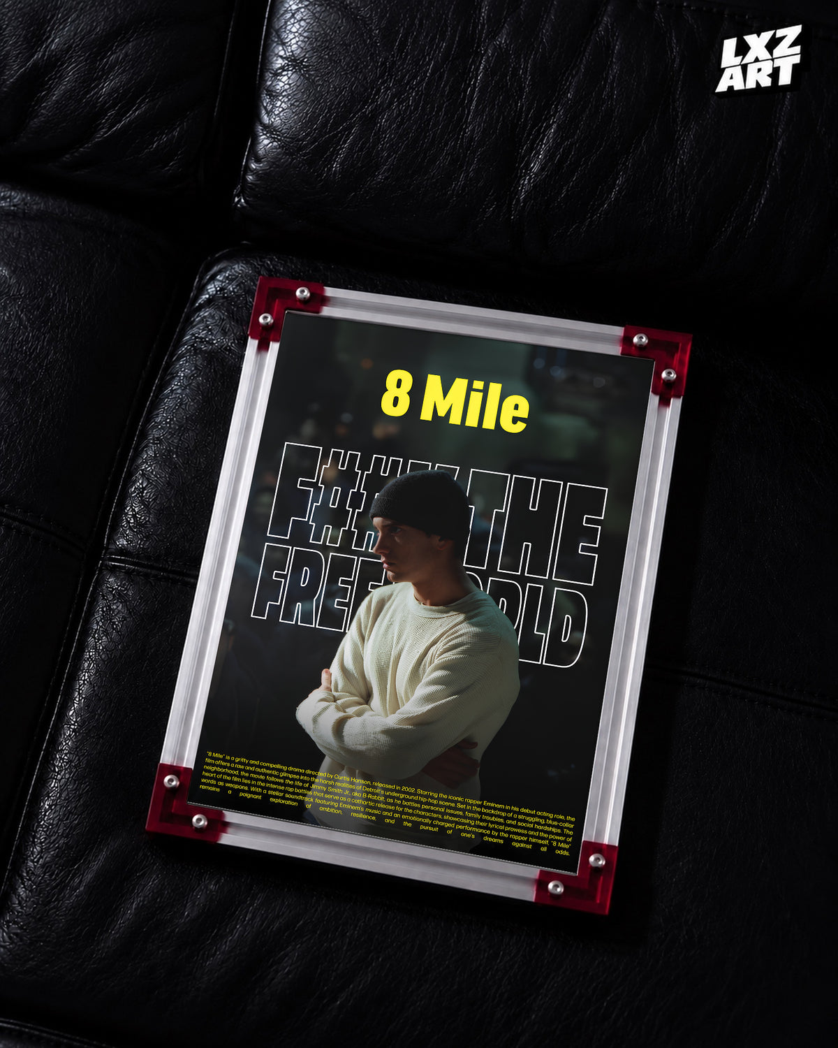 Eminem 8 Mile Movie Poster | Unframed Bedroom Wall Art — LXZART display 2; frame not included