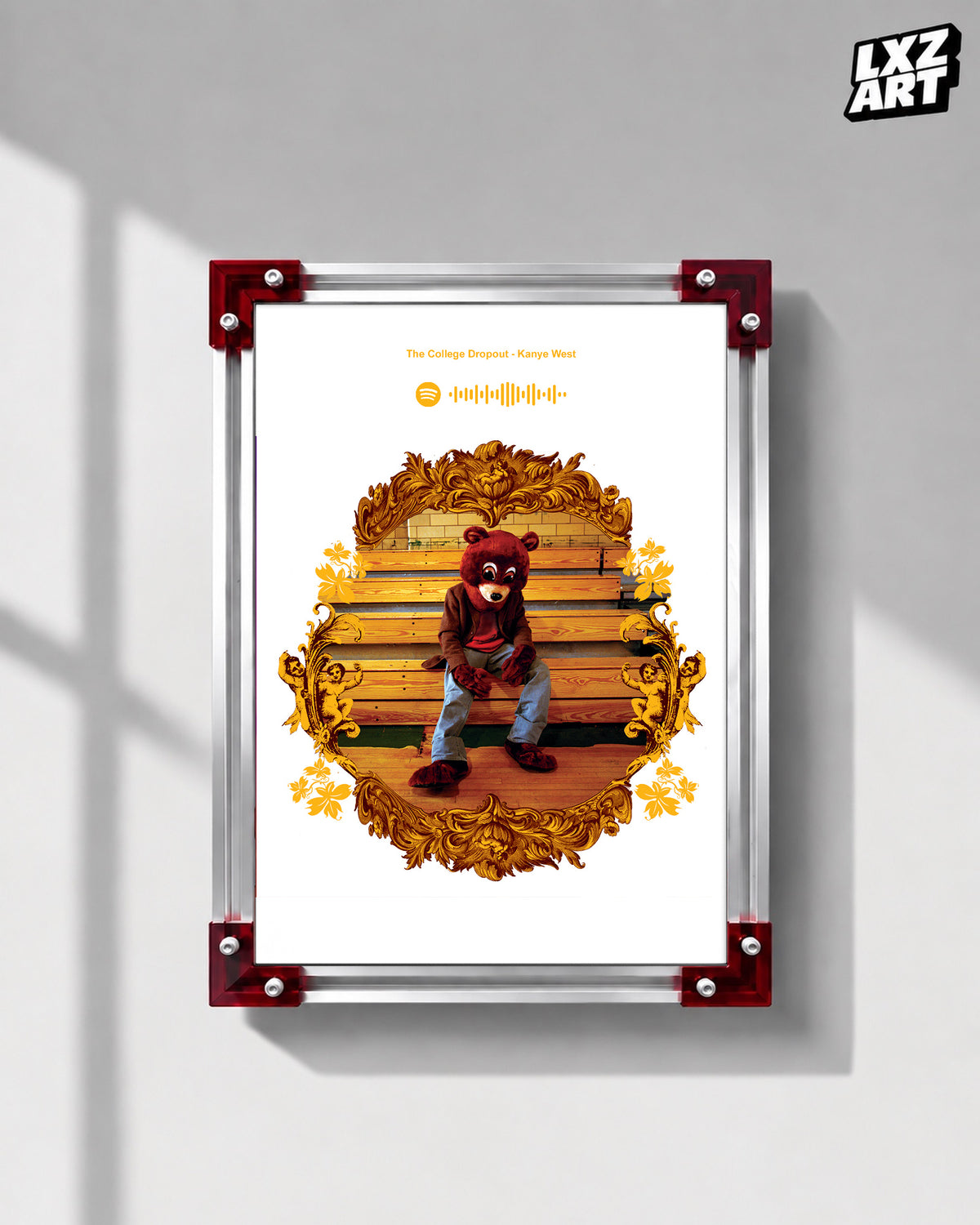 Kanye West The College Dropout Poster | Unframed Bedroom Wall Art — LXZART display 1; frame not included