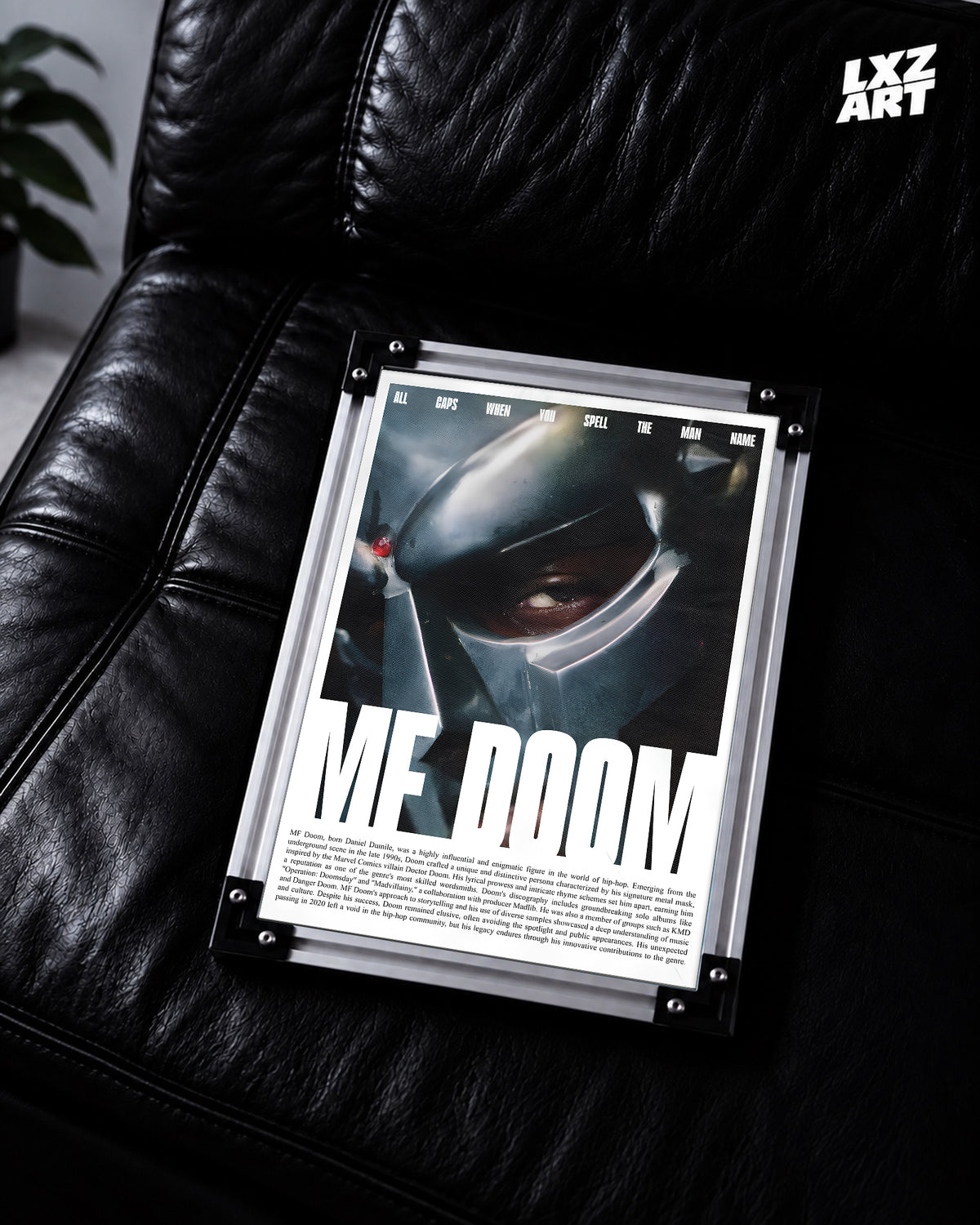 MF DOOM Portrait Poster | Unframed Bedroom Wall Art — LXZART display 2; frame not included