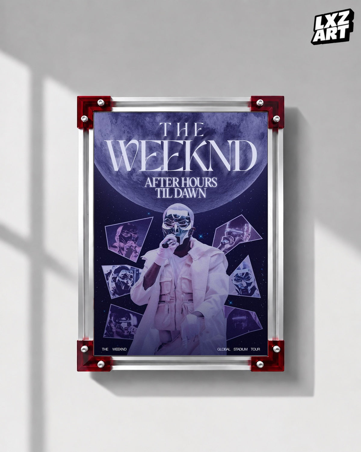 The Weeknd After Hours Til Dawn Moon Poster | Unframed Bedroom Wall Art — LXZART display 1; frame not included