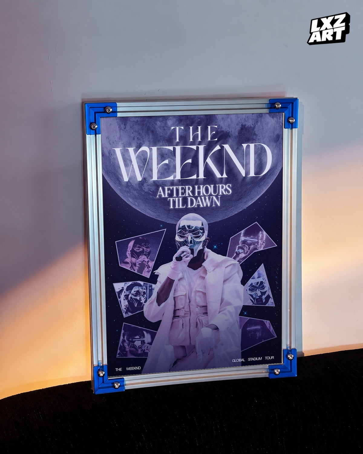 The Weeknd After Hours Til Dawn Moon Poster | Unframed Bedroom Wall Art — LXZART display 3; frame not included