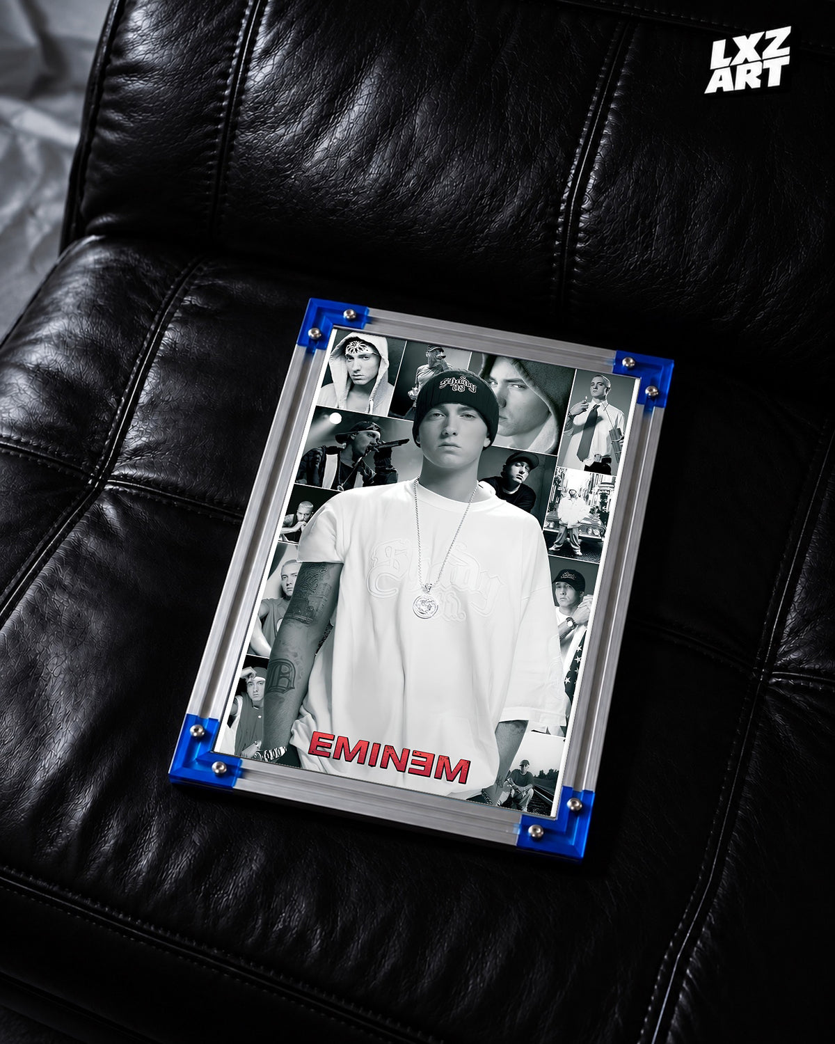 Eminem Collage Portrait Poster | Unframed Bedroom Wall Art — LXZART display 2; frame not included