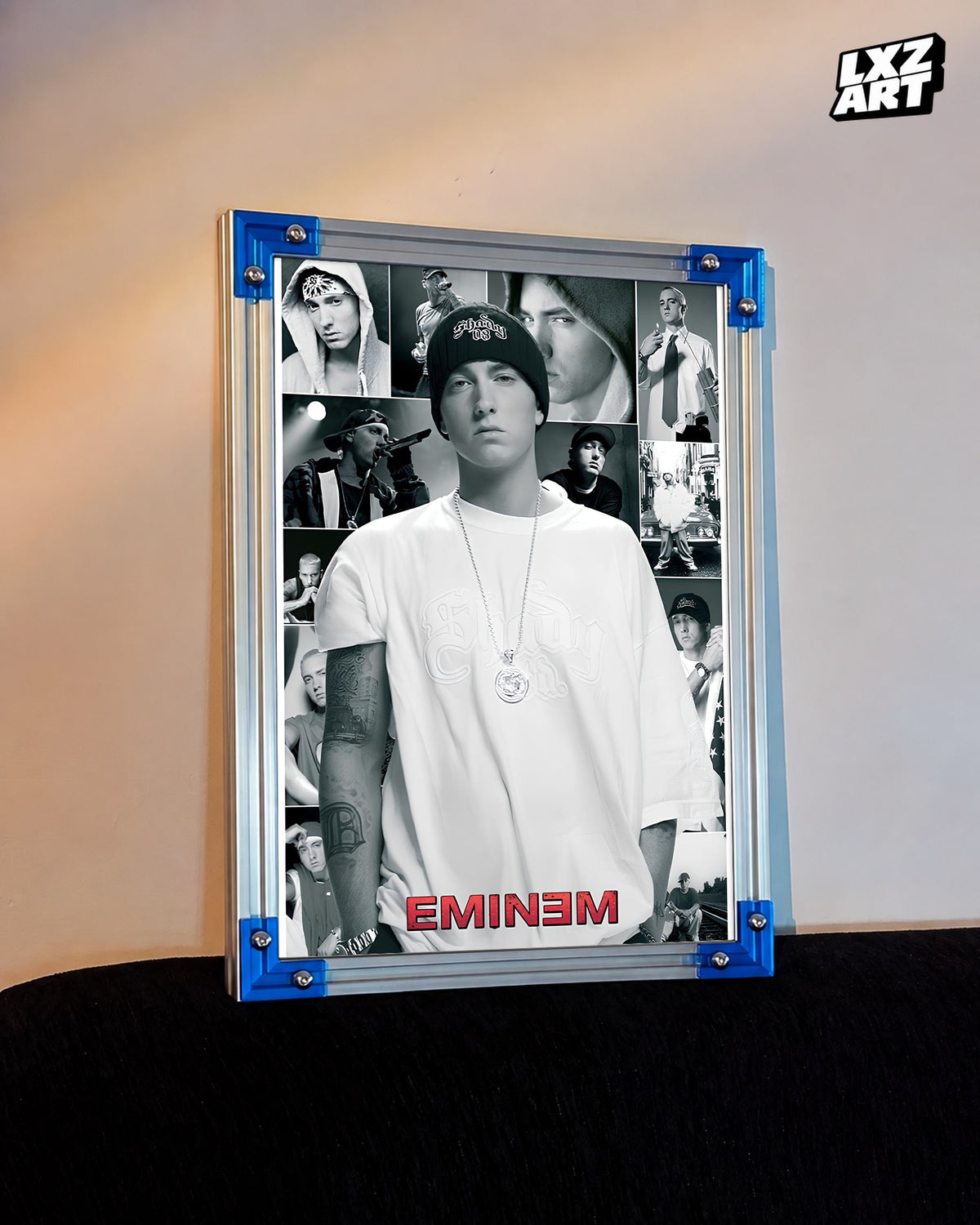 Eminem Collage Portrait Poster | Unframed Bedroom Wall Art — LXZART display 3; frame not included