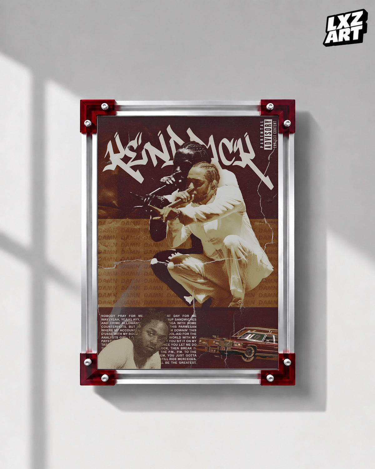 Kendrick Lamar Performance Collage Poster | Unframed Hip Hop Wall Art — LXZART display 1; frame not included