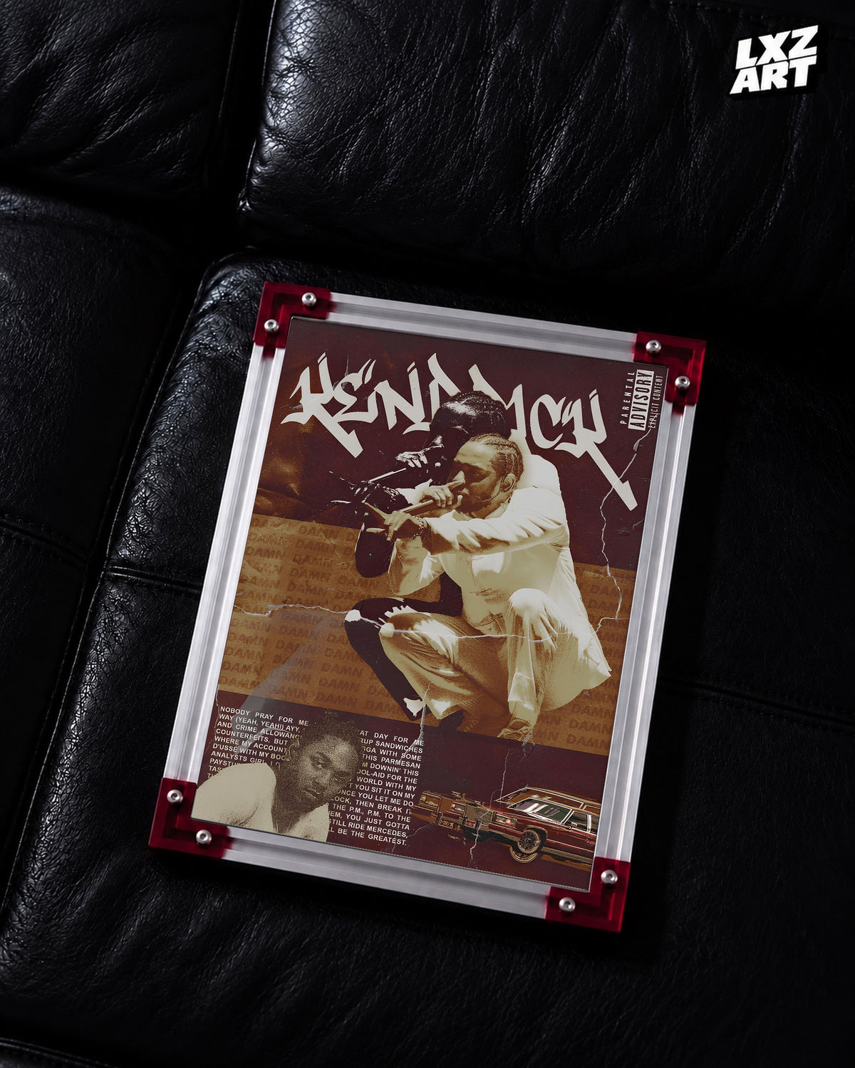 Kendrick Lamar Performance Collage Poster | Unframed Hip Hop Wall Art — LXZART display 2; frame not included
