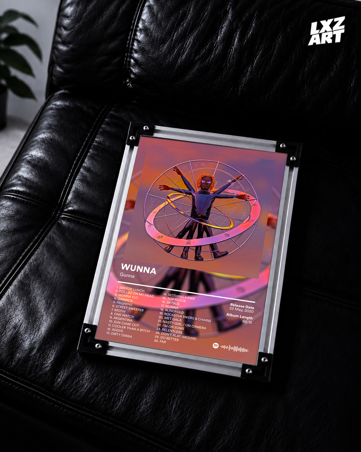 Gunna 'WUNNA' Album Poster — LXZART display 2; frame not included