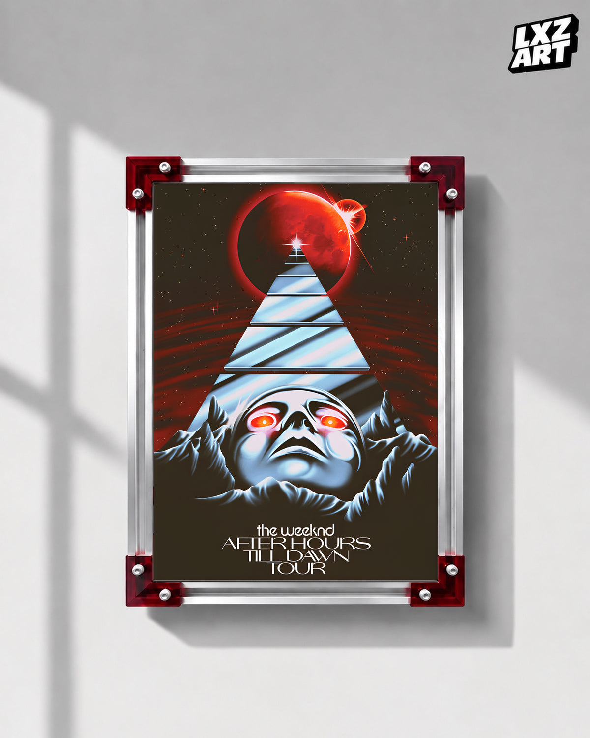 The Weeknd After Hours Till Dawn Tour Poster | Unframed Bedroom Wall Art — LXZART display 1; frame not included