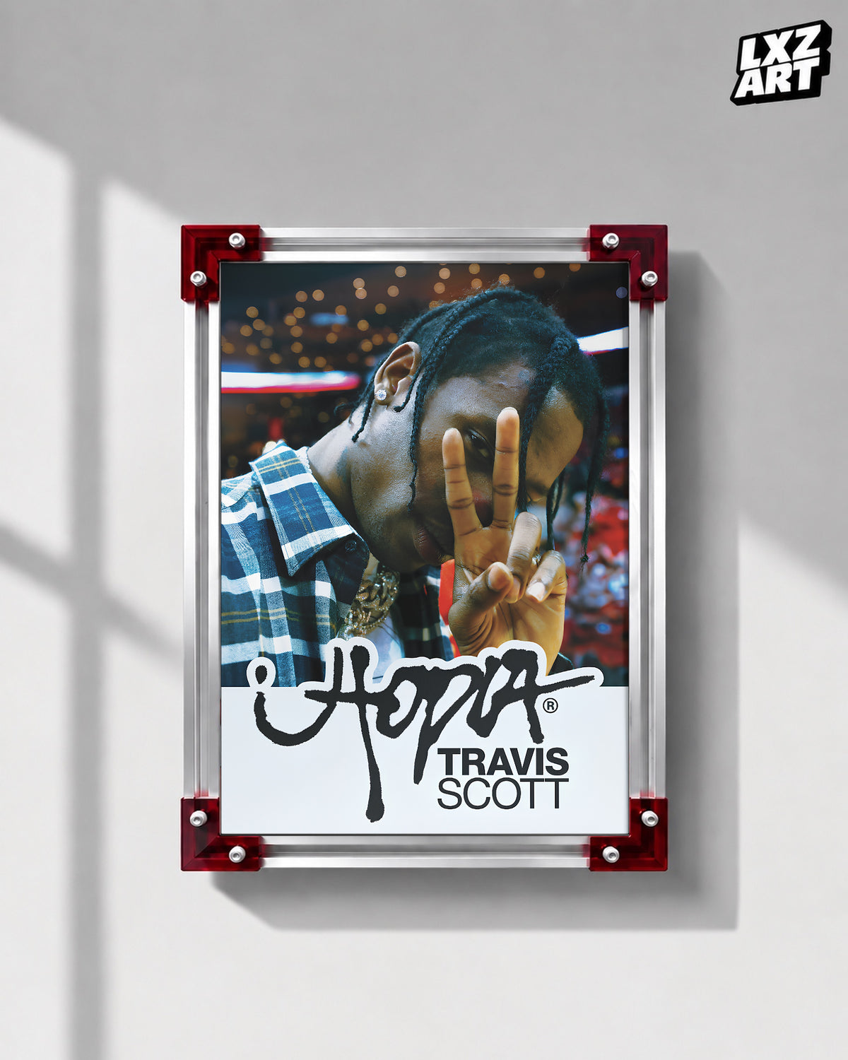 Travis Scott Portrait Poster | Unframed Bedroom Wall Art — LXZART display 1; frame not included
