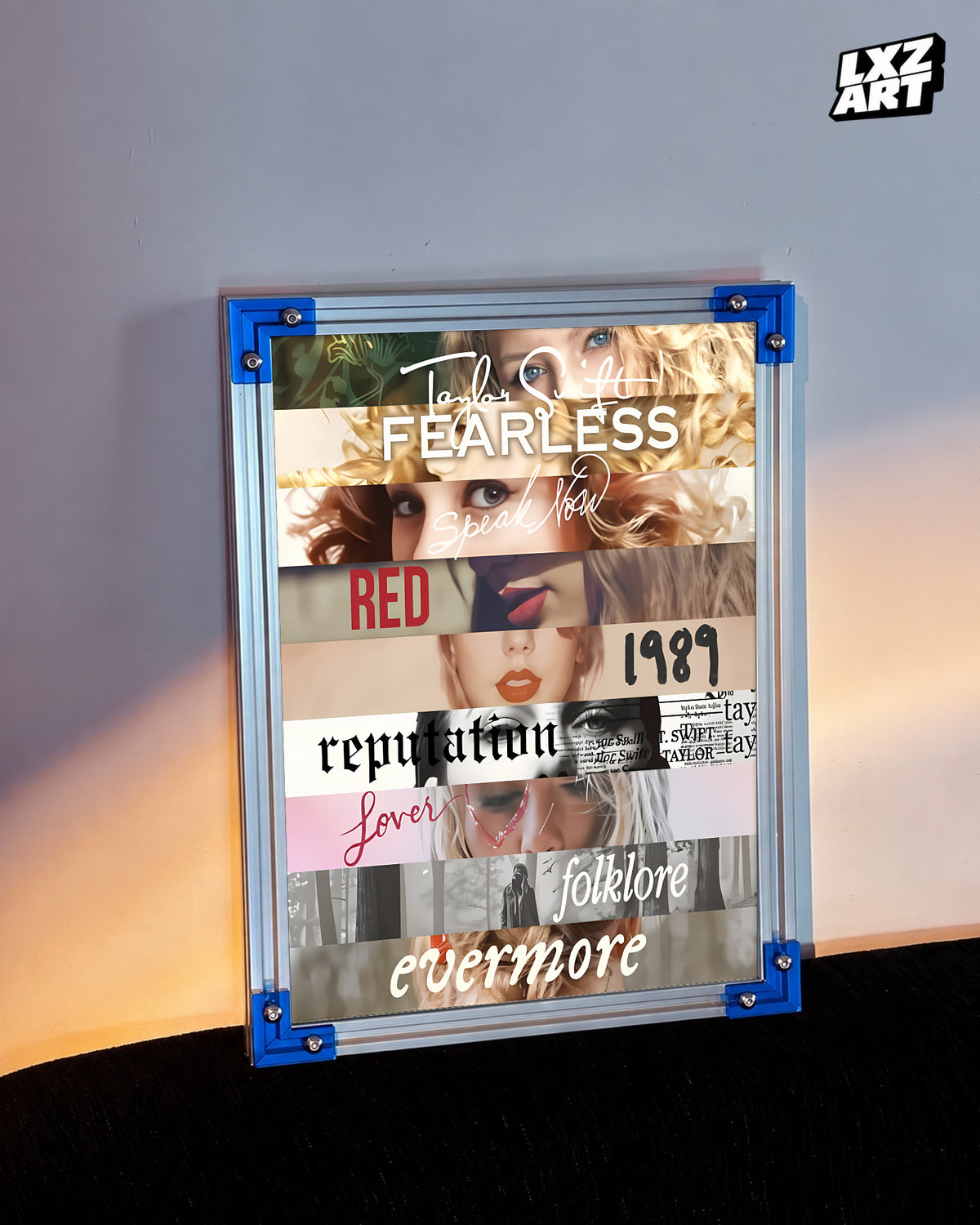 Taylor Swift Album Eras Collage Poster | Unframed Bedroom Wall Art — LXZART display 3; frame not included