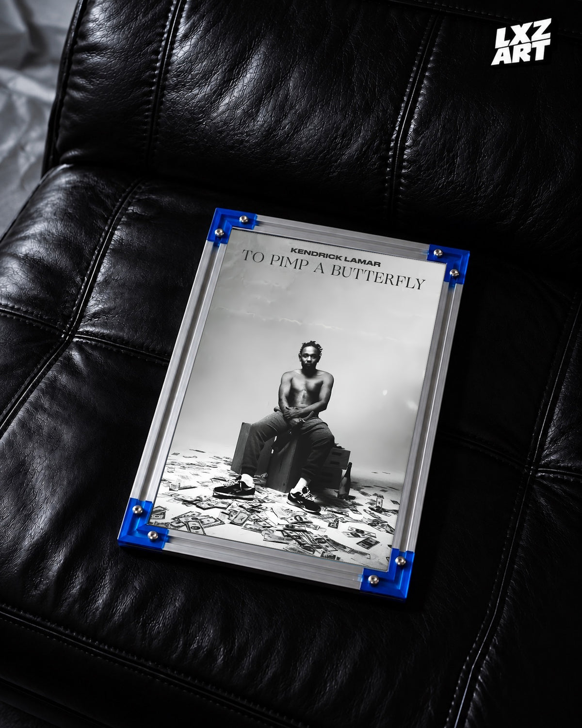 Kendrick Lamar To Pimp a Butterfly Black and White Poster | Unframed Hip Hop Wall Art — LXZART display 2; frame not included