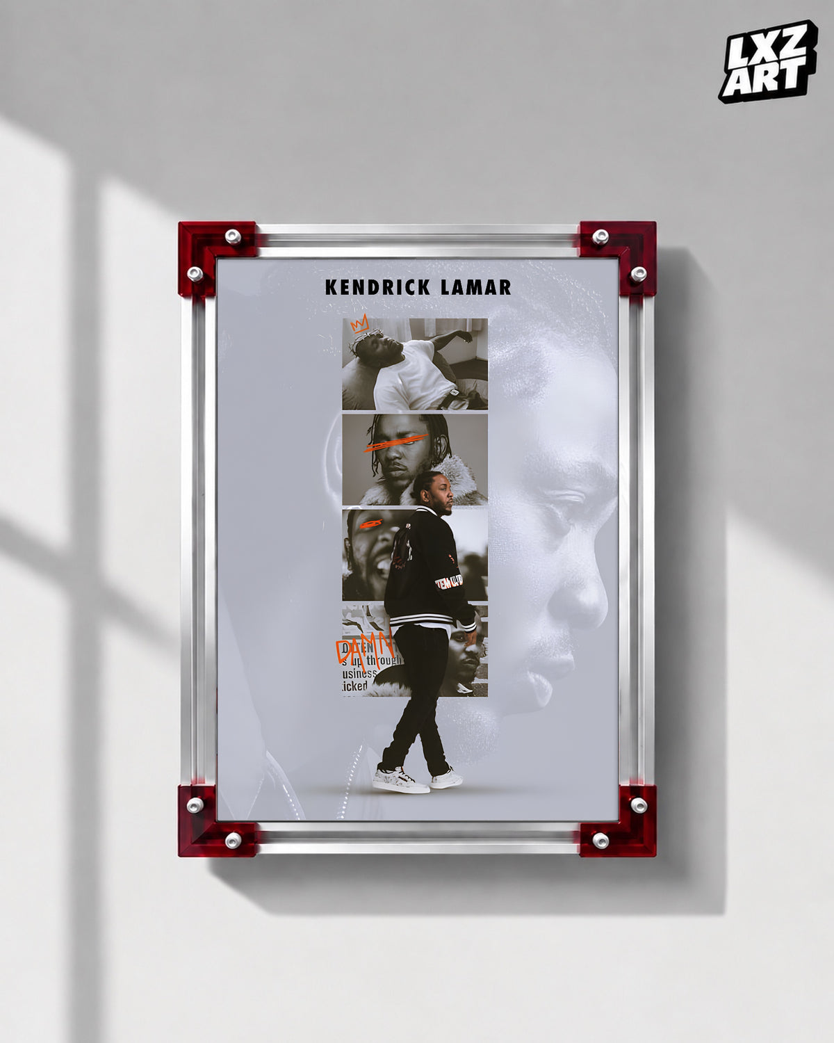 Kendrick Lamar Artist Collage Poster | Unframed Hip Hop Wall Art — LXZART display 1; frame not included