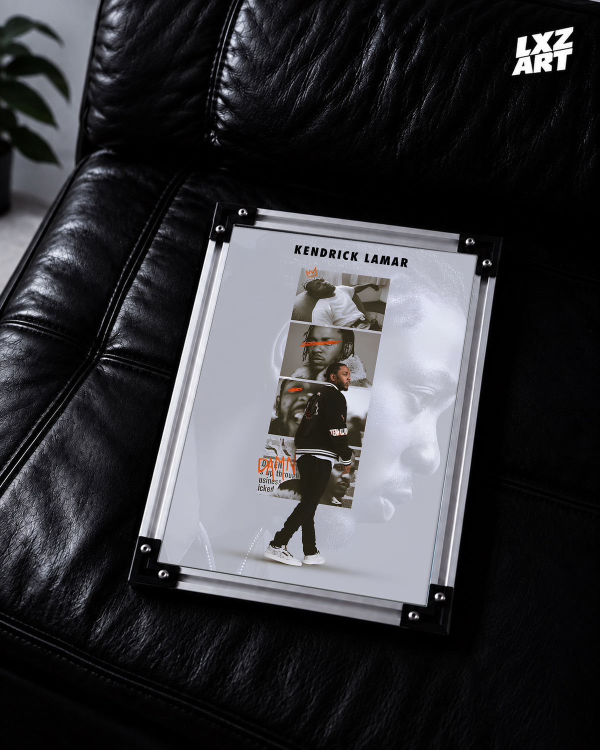Kendrick Lamar Artist Collage Poster | Unframed Hip Hop Wall Art — LXZART display 2; frame not included