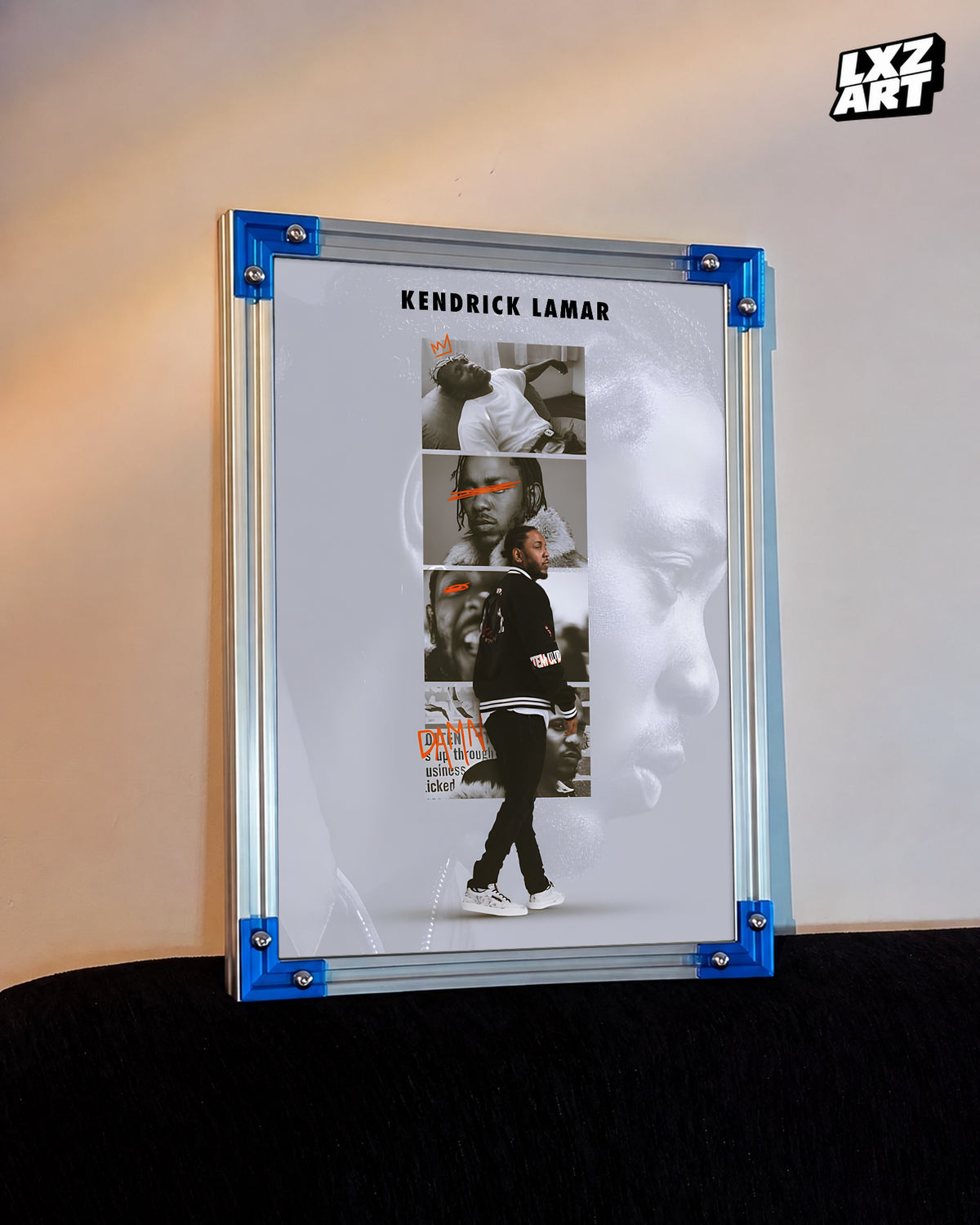 Kendrick Lamar Artist Collage Poster | Unframed Hip Hop Wall Art — LXZART display 3; frame not included