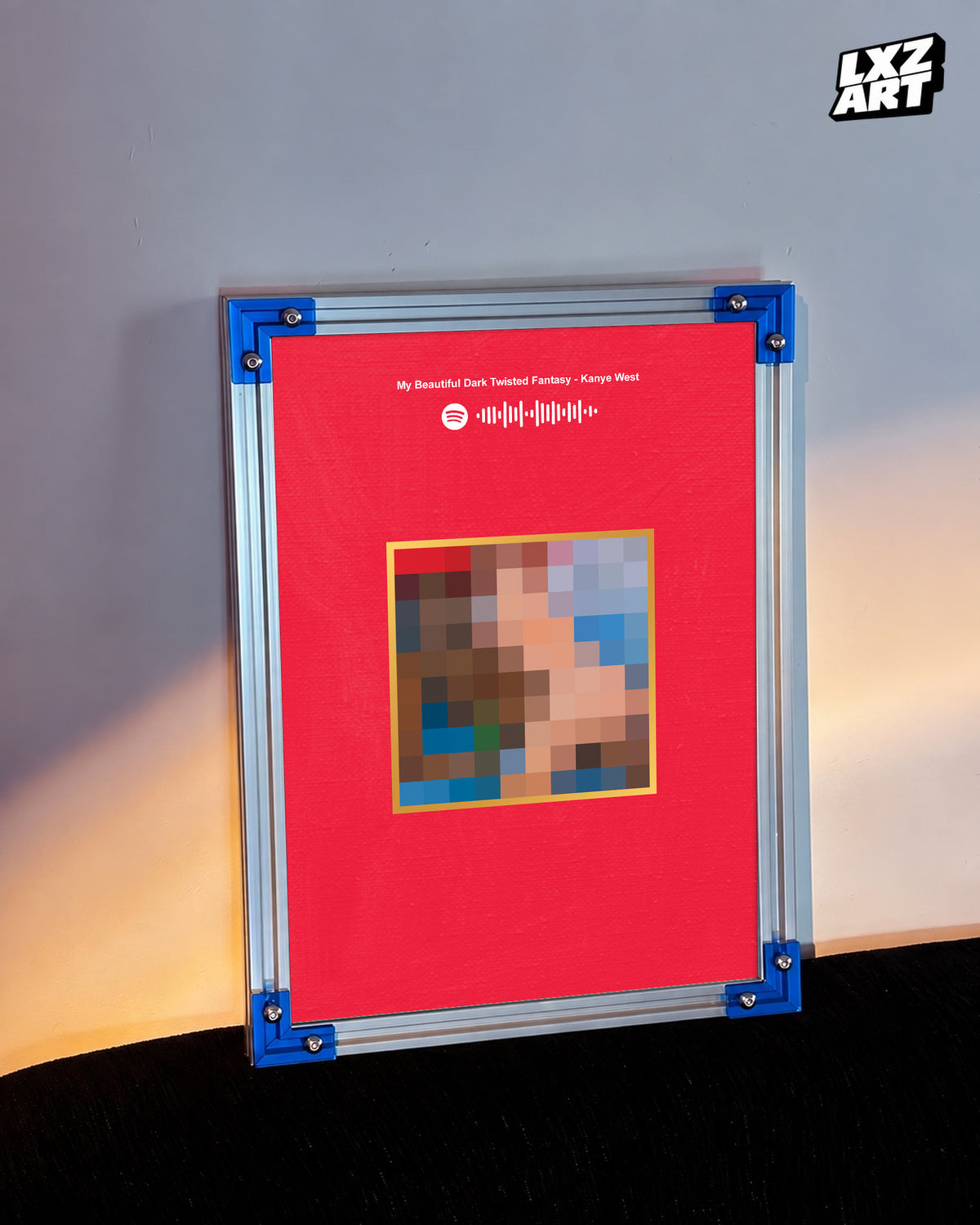 Kanye West My Beautiful Dark Twisted Fantasy Poster | Unframed Bedroom Wall Art — LXZART display 3; frame not included