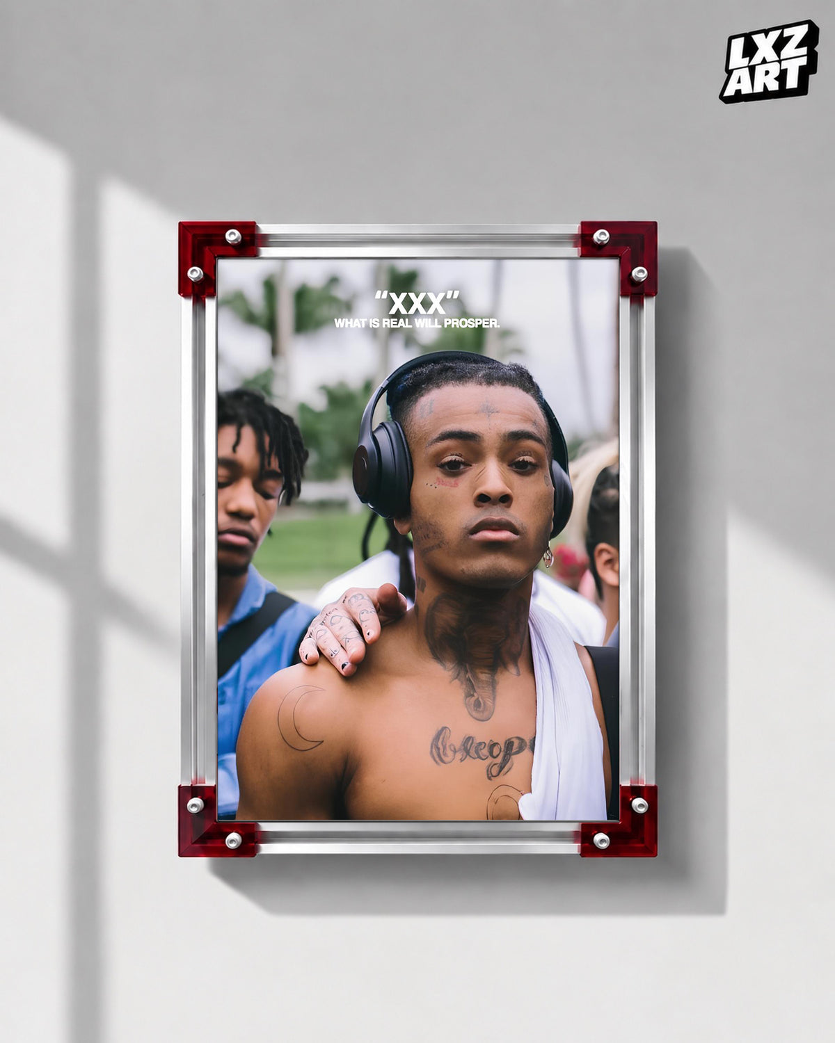 XXXTENTACION XXX Portrait Poster | Unframed Bedroom Wall Art — LXZART display 1; frame not included