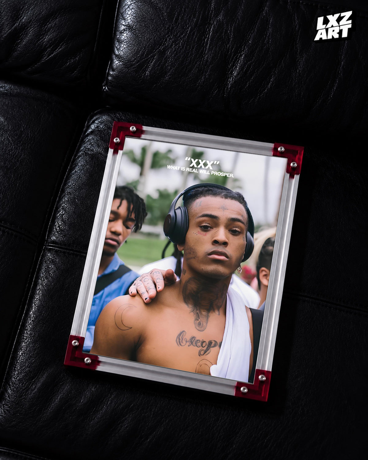 XXXTENTACION XXX Portrait Poster | Unframed Bedroom Wall Art — LXZART display 2; frame not included