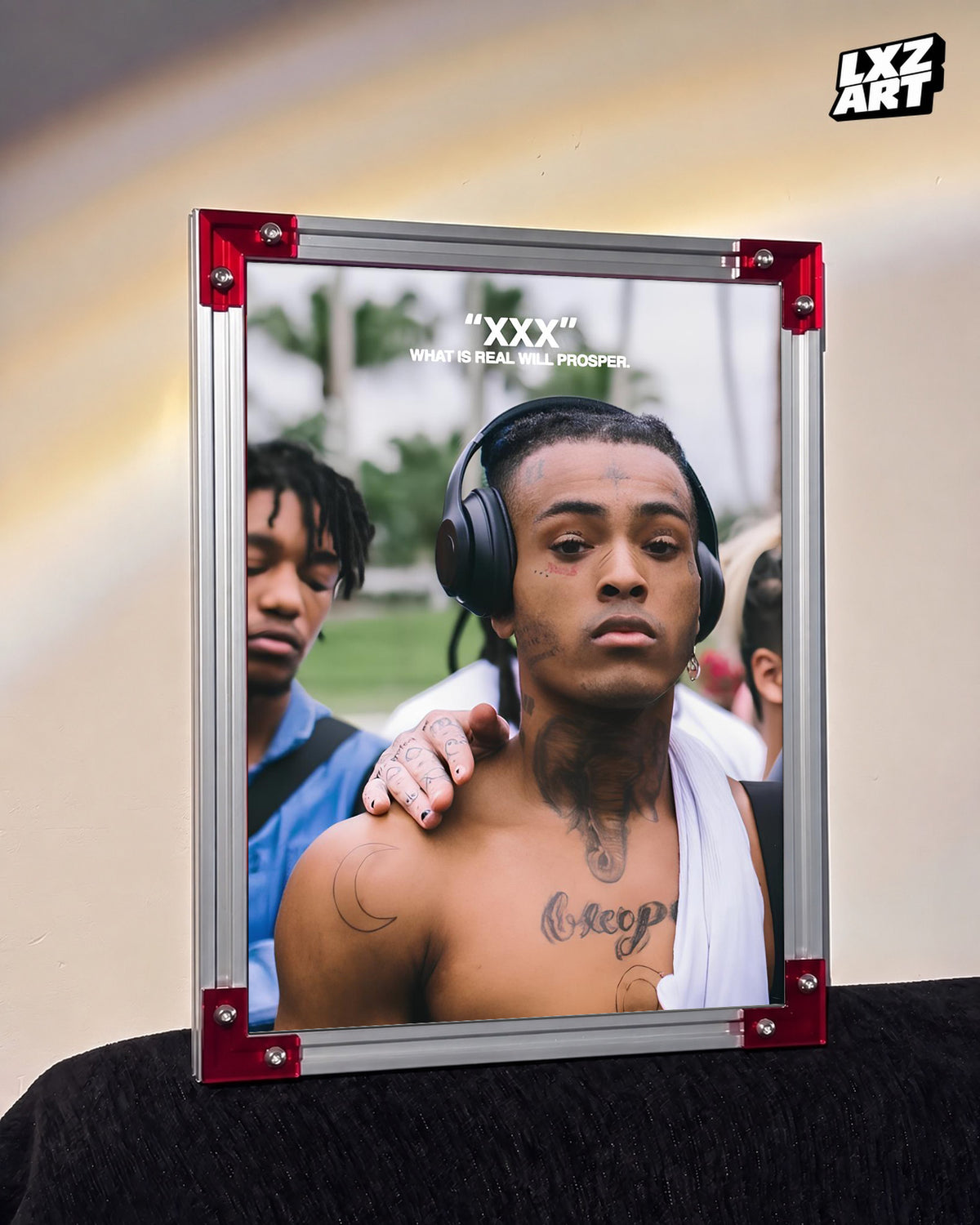 XXXTENTACION XXX Portrait Poster | Unframed Bedroom Wall Art — LXZART display 3; frame not included
