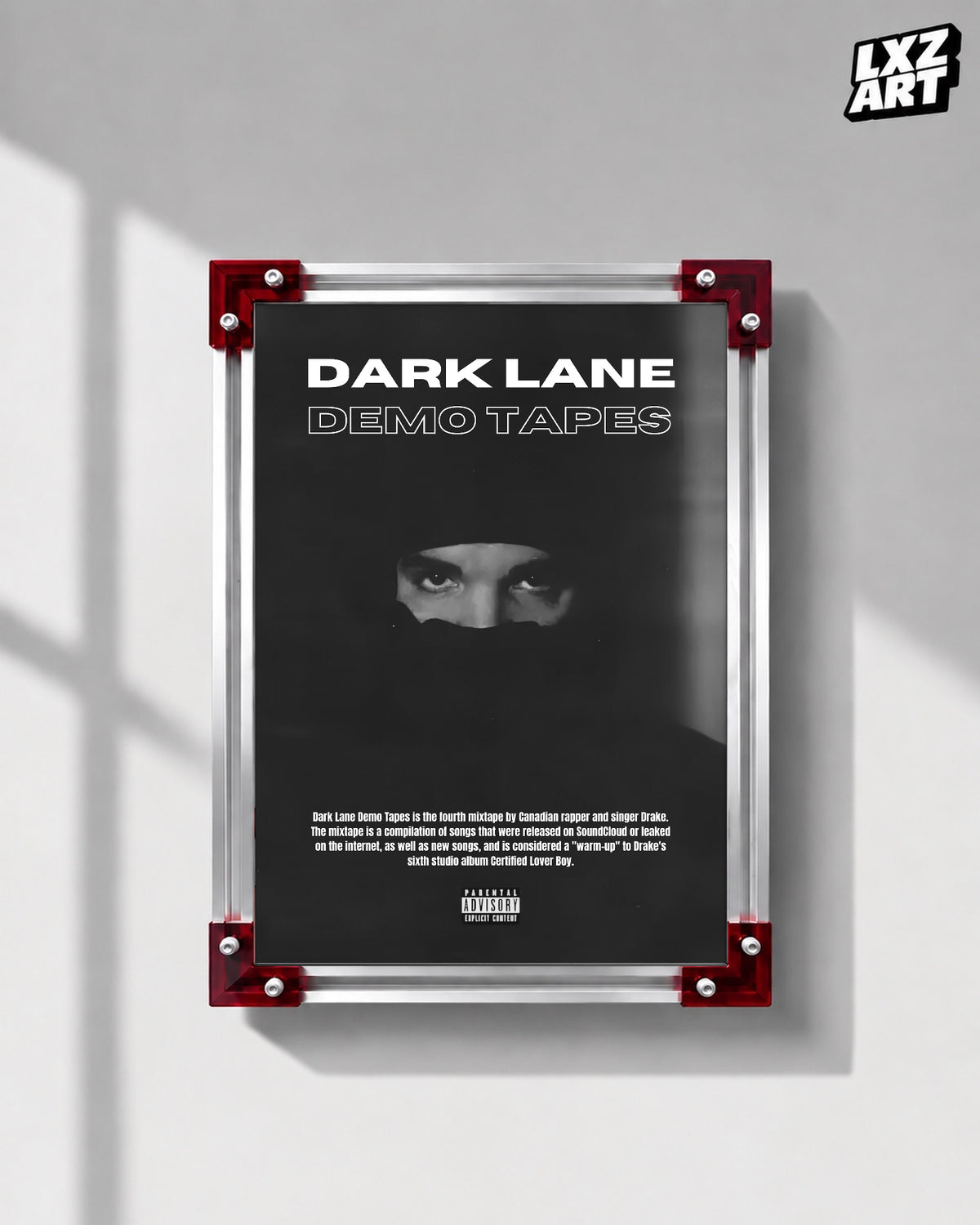 Drake Dark Lane Demo Tapes Poster | Unframed Bedroom Wall Art — LXZART display 1; frame not included