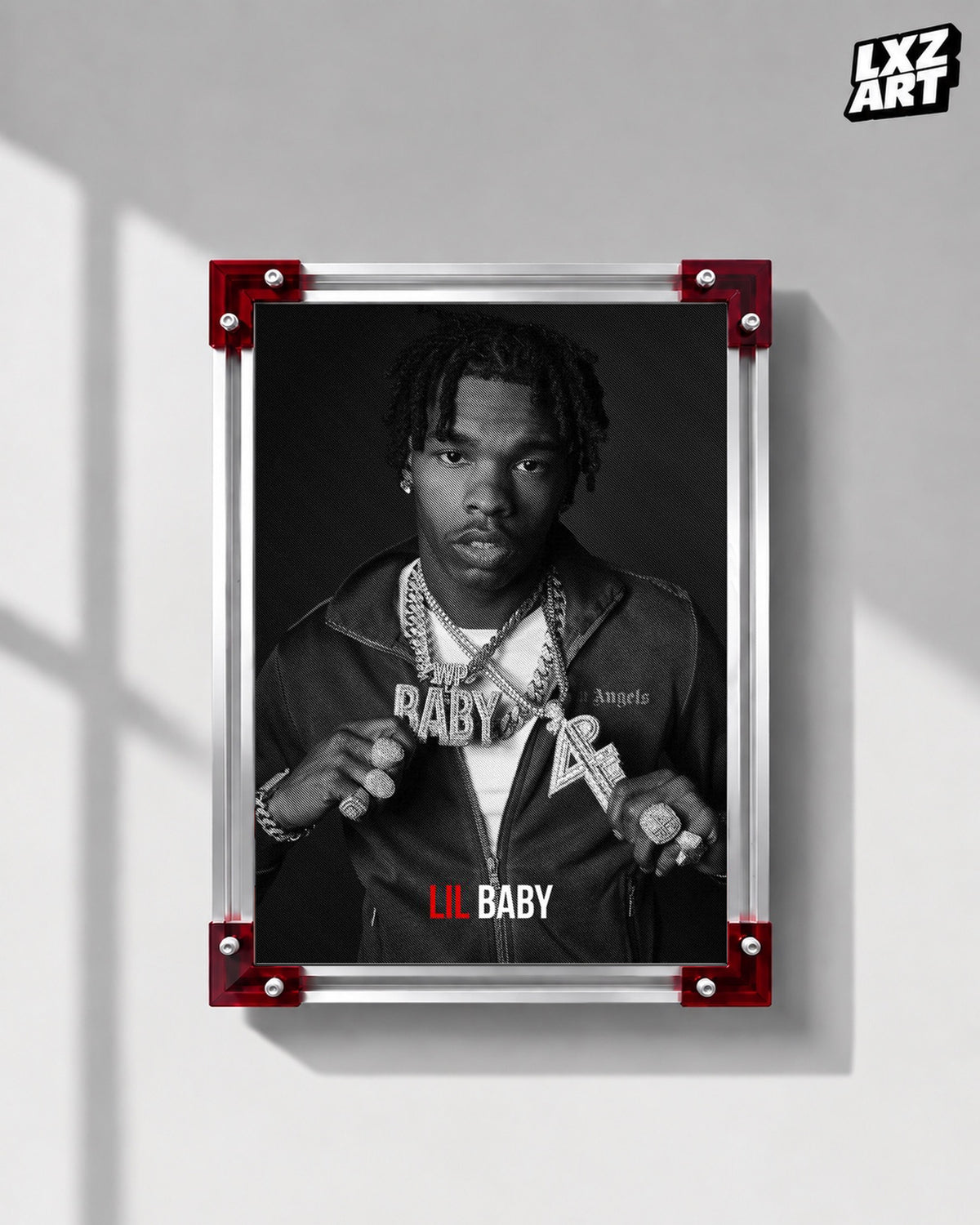 Lil Baby Portrait Poster | Unframed Bedroom Wall Art — LXZART display 1; frame not included