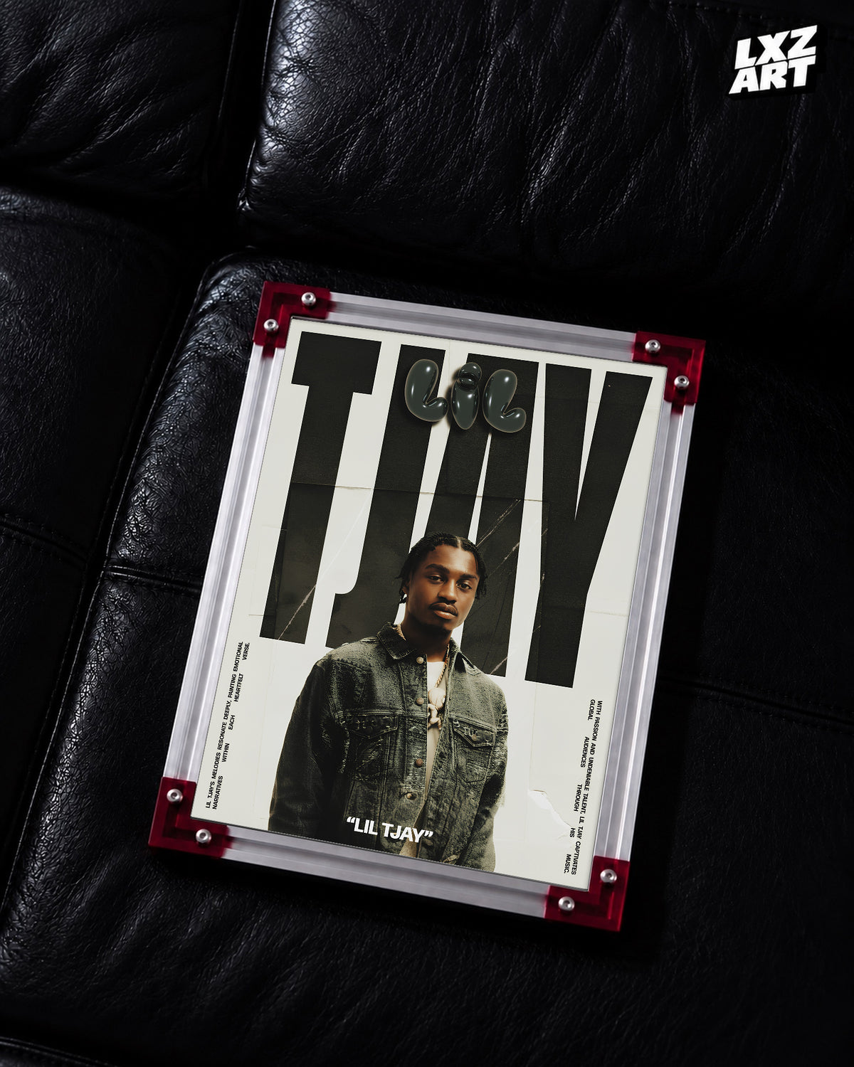 Lil Tjay Portrait Poster | Unframed Bedroom Wall Art — LXZART display 2; frame not included