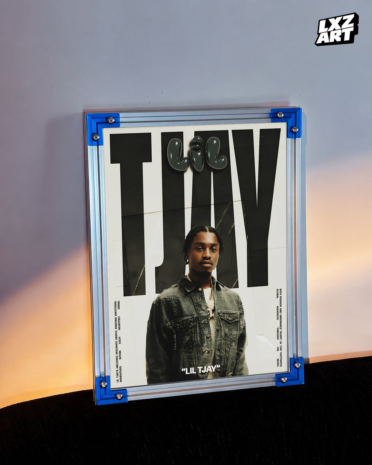 Lil Tjay Portrait Poster | Unframed Bedroom Wall Art — LXZART display 3; frame not included