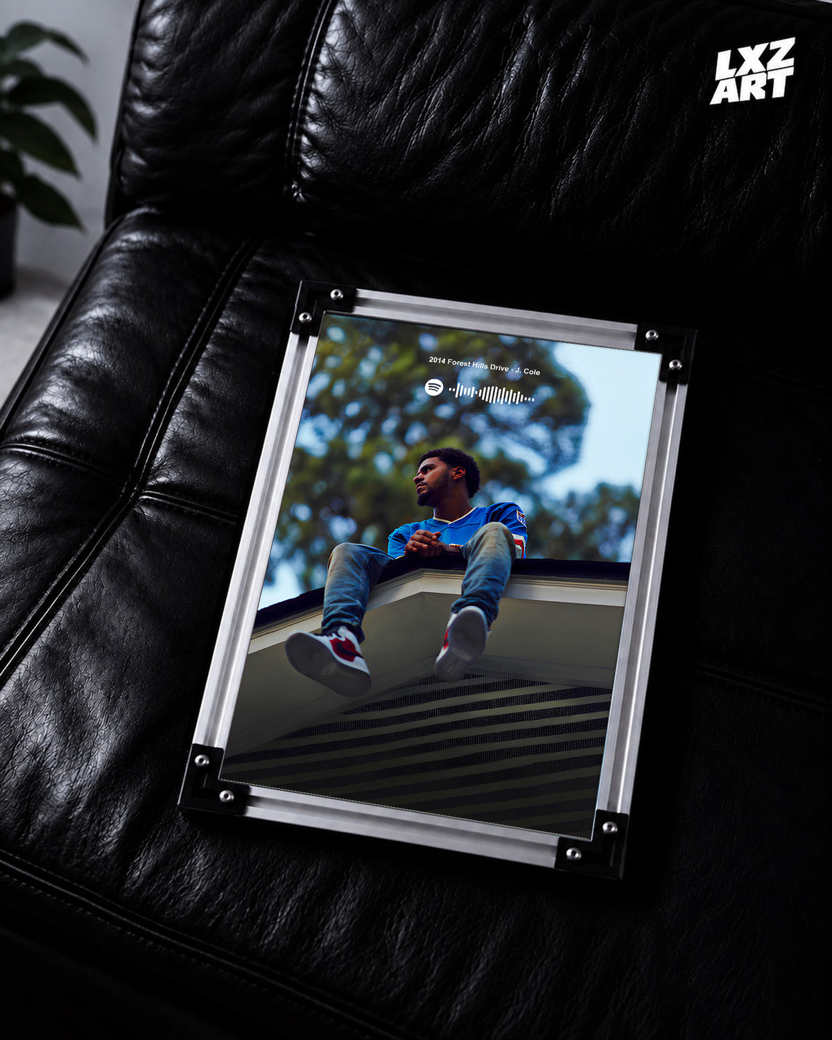 J. Cole '2014 Forest Hills Drive' Spotify Poster — LXZART display 2; frame not included