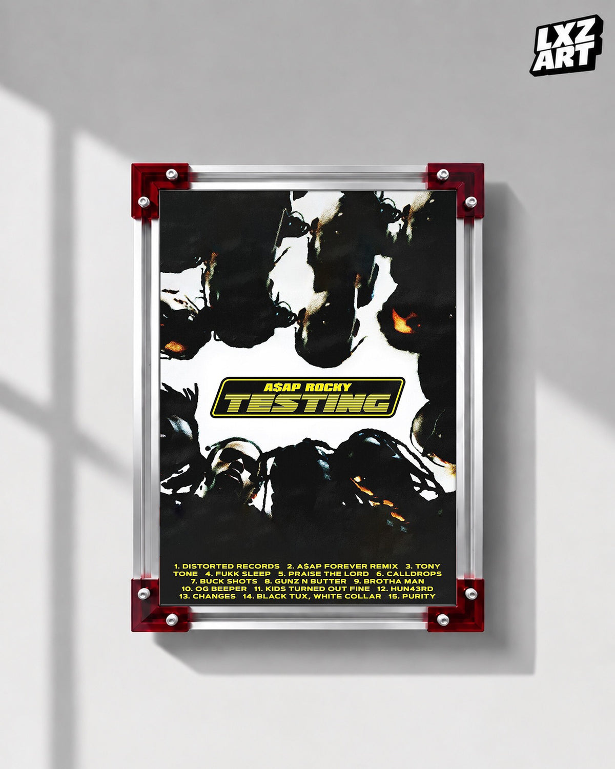 A Rocky TESTING Poster | Alt Design | Unframed Hip Hop Wall Art — LXZART display 1; frame not included