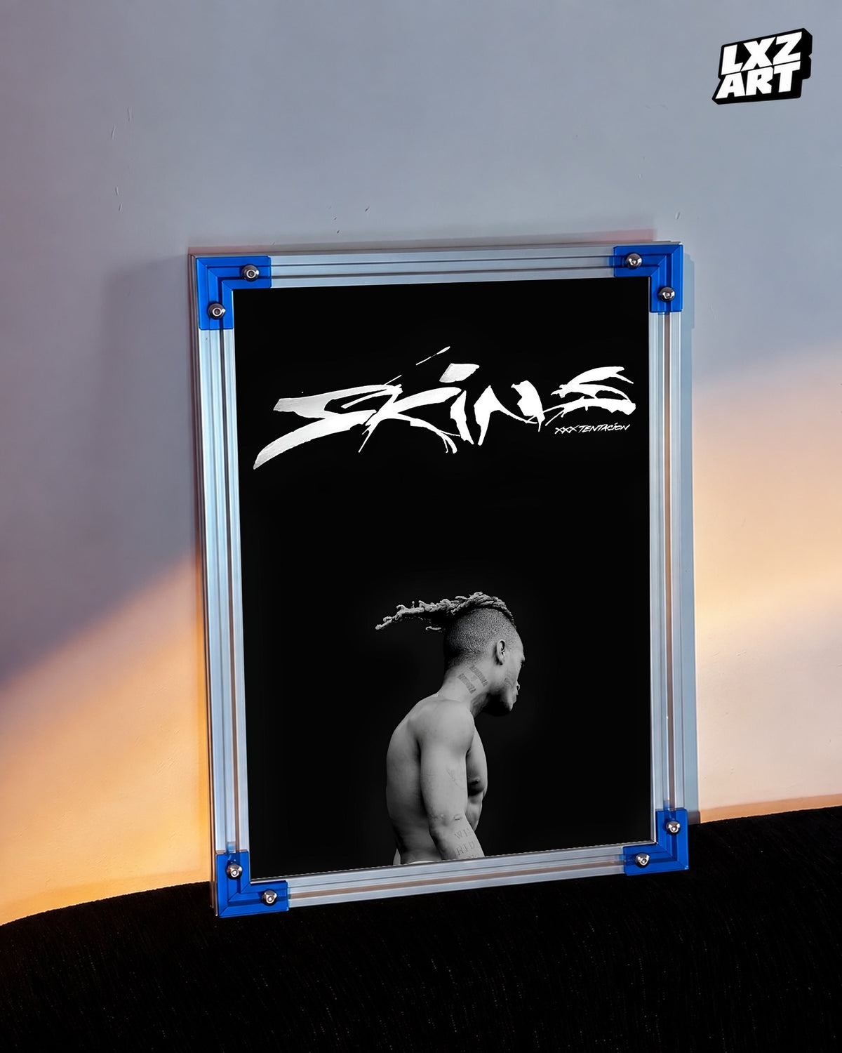 XXXTENTACION SKINS Portrait Poster | Unframed Bedroom Wall Art — LXZART display 3; frame not included