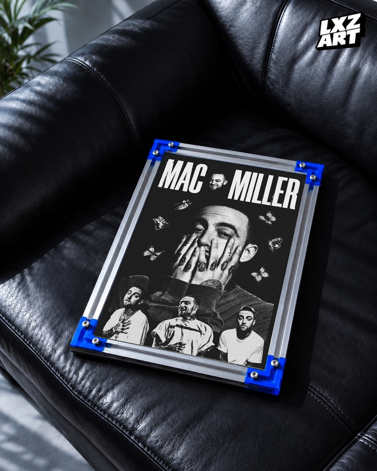 Mac Miller Portrait Collage Poster | Unframed Bedroom Wall Art — LXZART display 2; frame not included