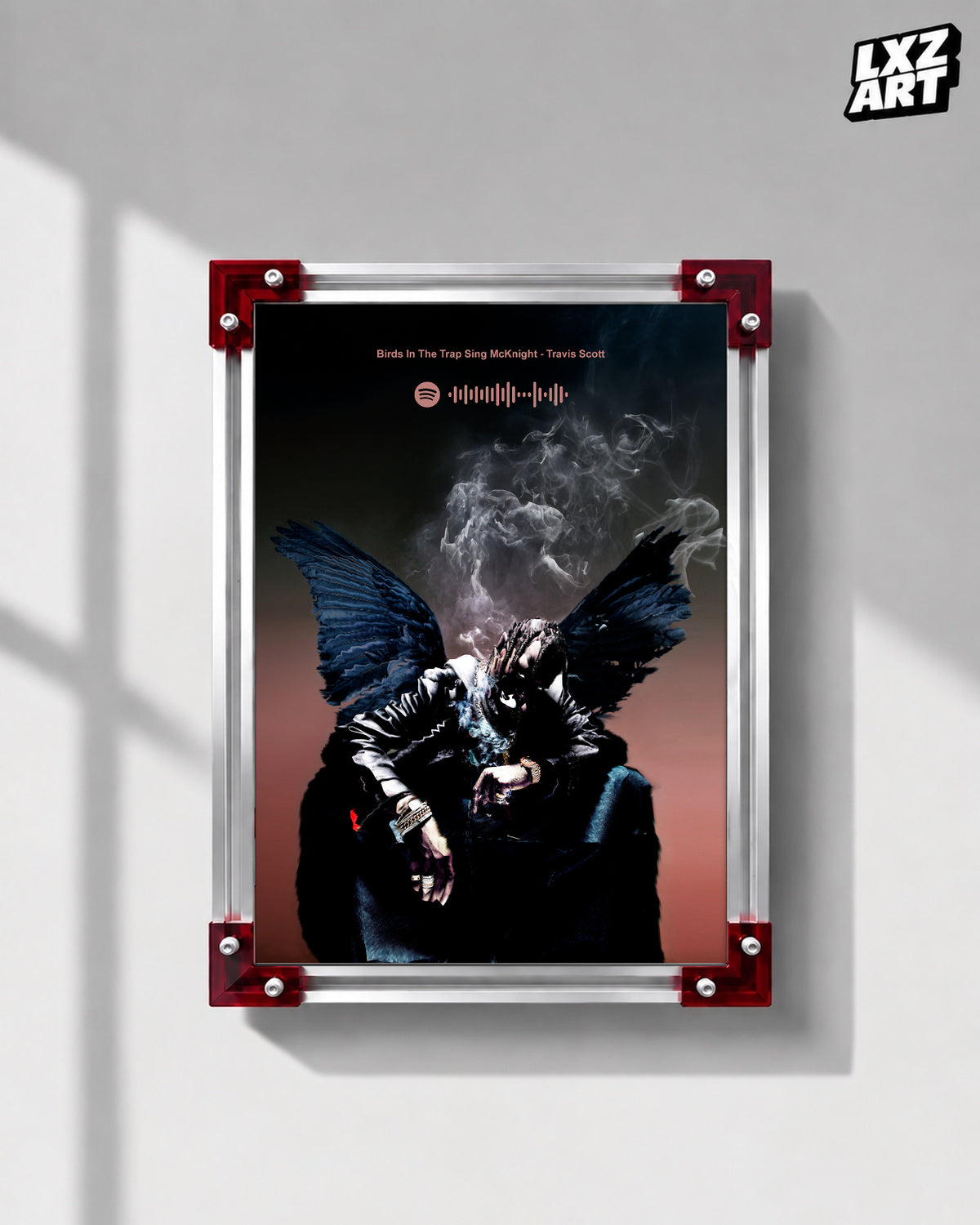 Travis Scott Birds in the Trap Sing McKnight Poster | Unframed Bedroom Wall Art — LXZART display 1; frame not included