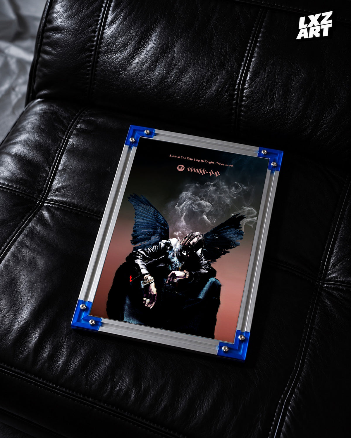 Travis Scott Birds in the Trap Sing McKnight Poster | Unframed Bedroom Wall Art — LXZART display 2; frame not included
