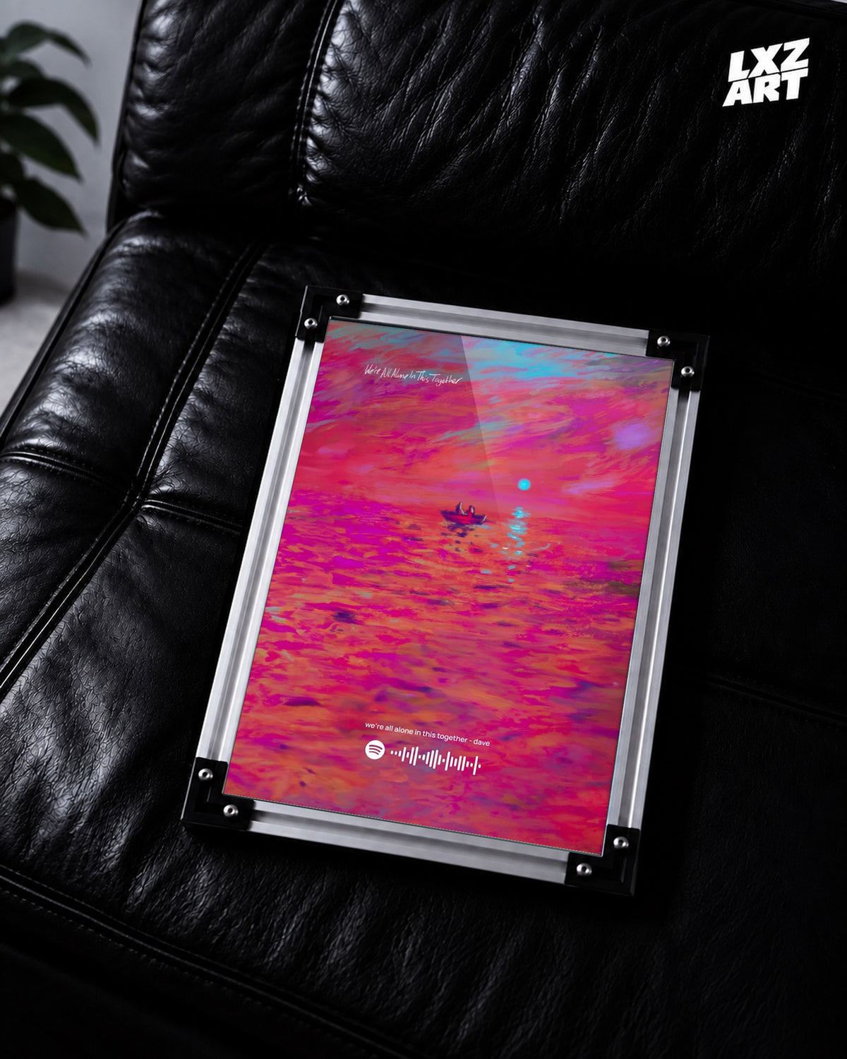 Dave 'We're All Alone In This Together' Spotify Poster — LXZART display 2; frame not included