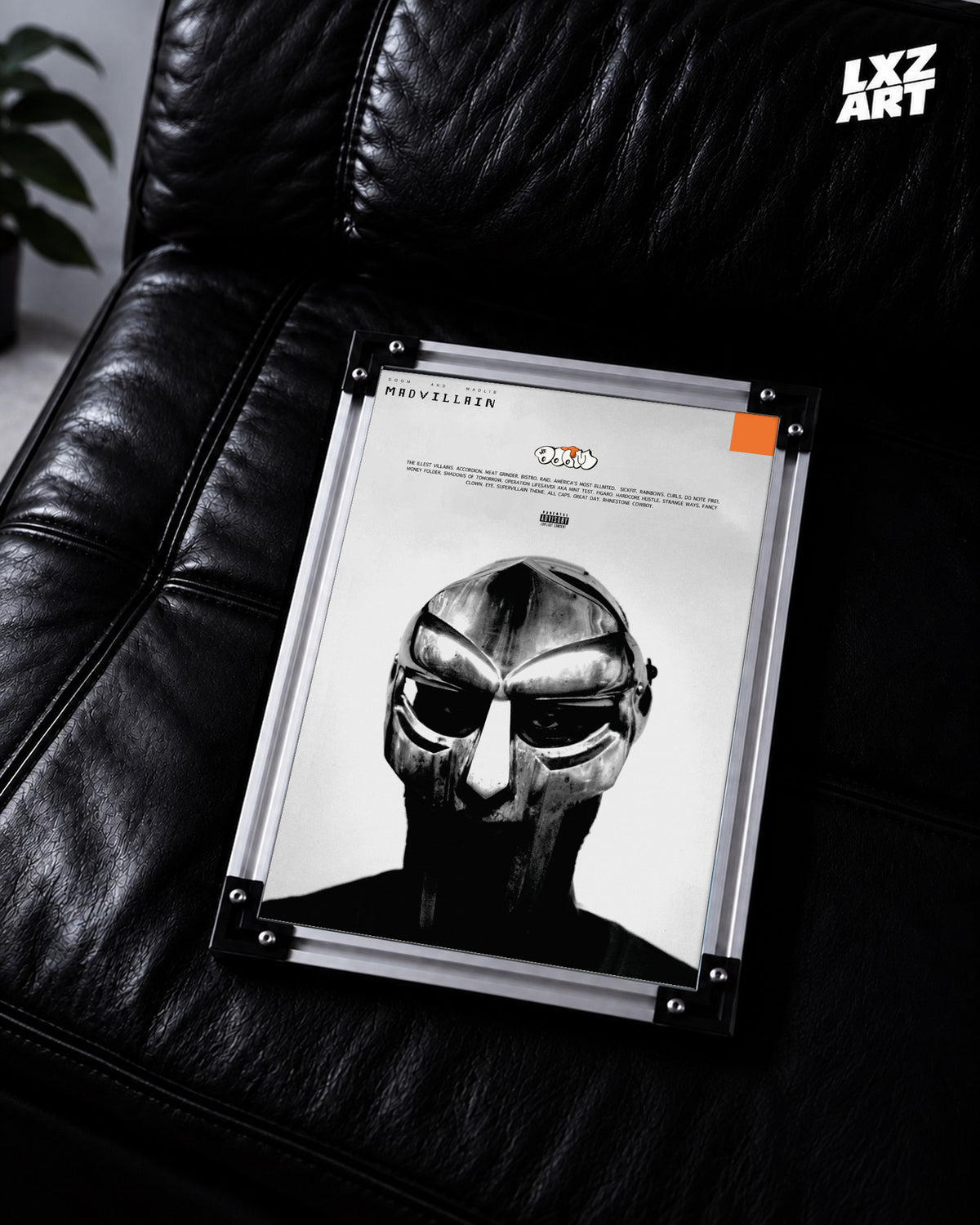 MF DOOM Madvillainy Album Poster | Unframed Bedroom Wall Art — LXZART display 2; frame not included