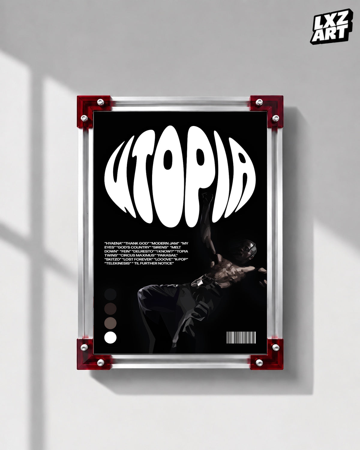 Travis Scott Utopia Poster | Unframed Bedroom Wall Art — LXZART display 1; frame not included