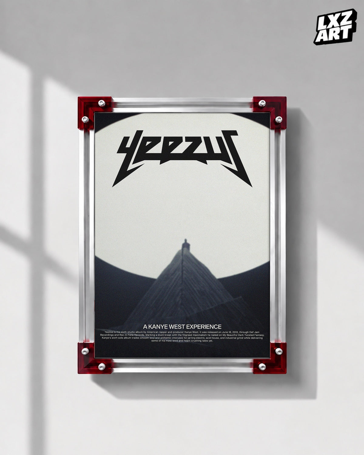 Kanye West Yeezus Poster | Unframed Bedroom Wall Art — LXZART display 1; frame not included
