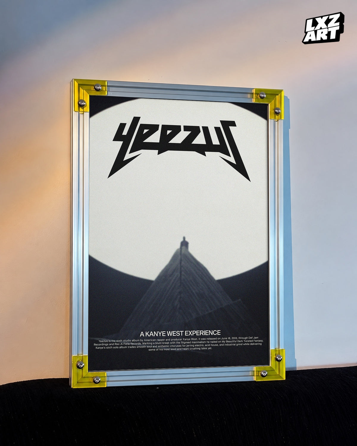 Kanye West Yeezus Poster | Unframed Bedroom Wall Art — LXZART display 3; frame not included